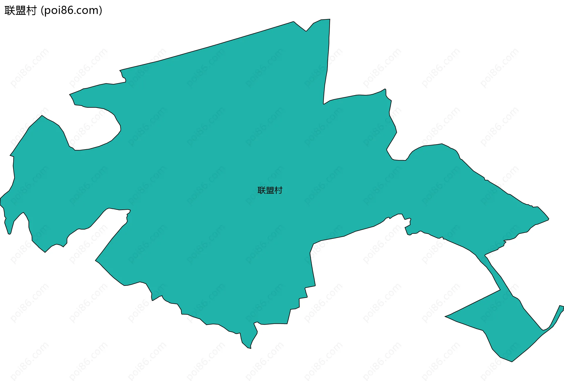 联盟村边界地图