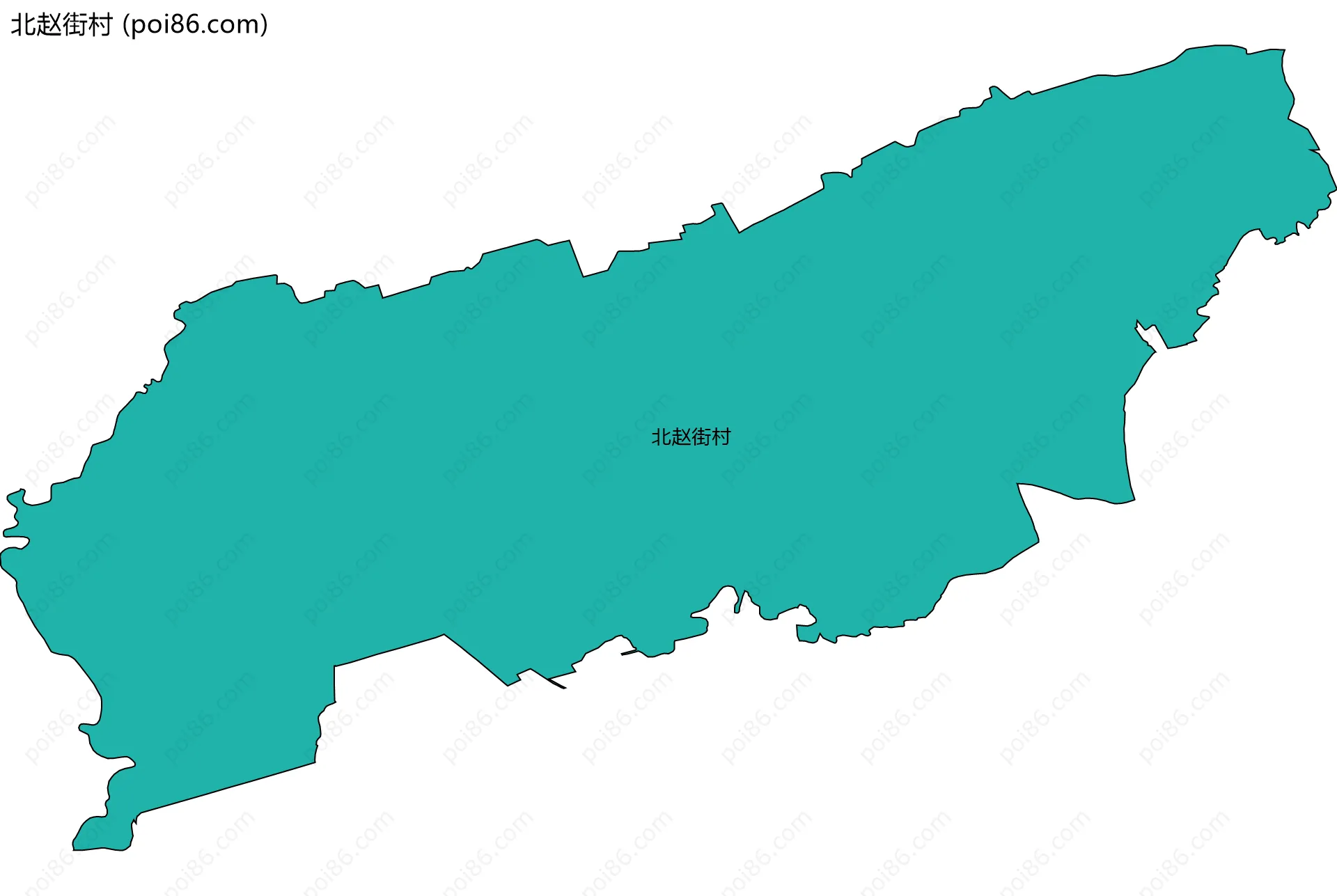 北赵街村边界地图