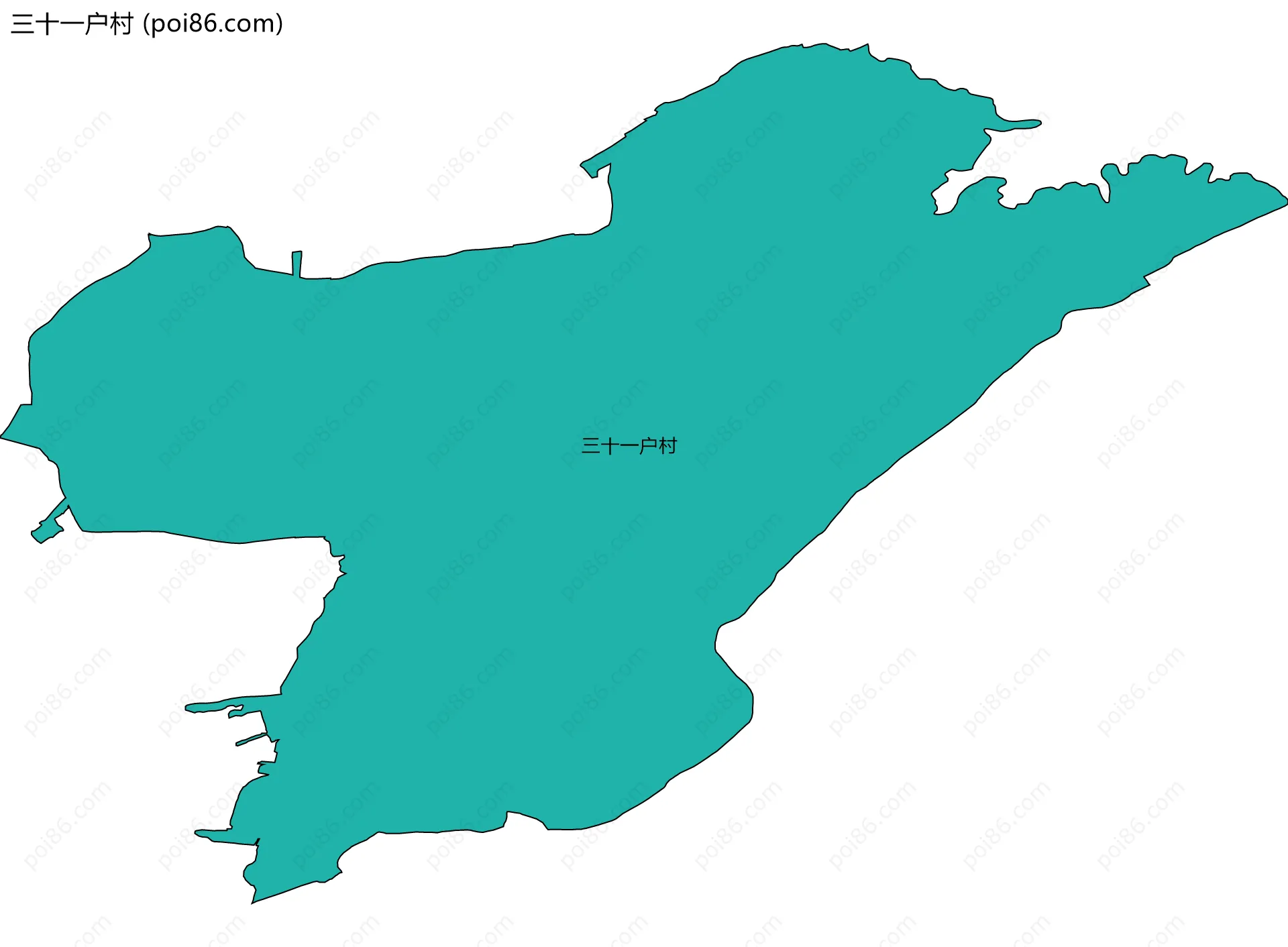 三十一户村边界地图