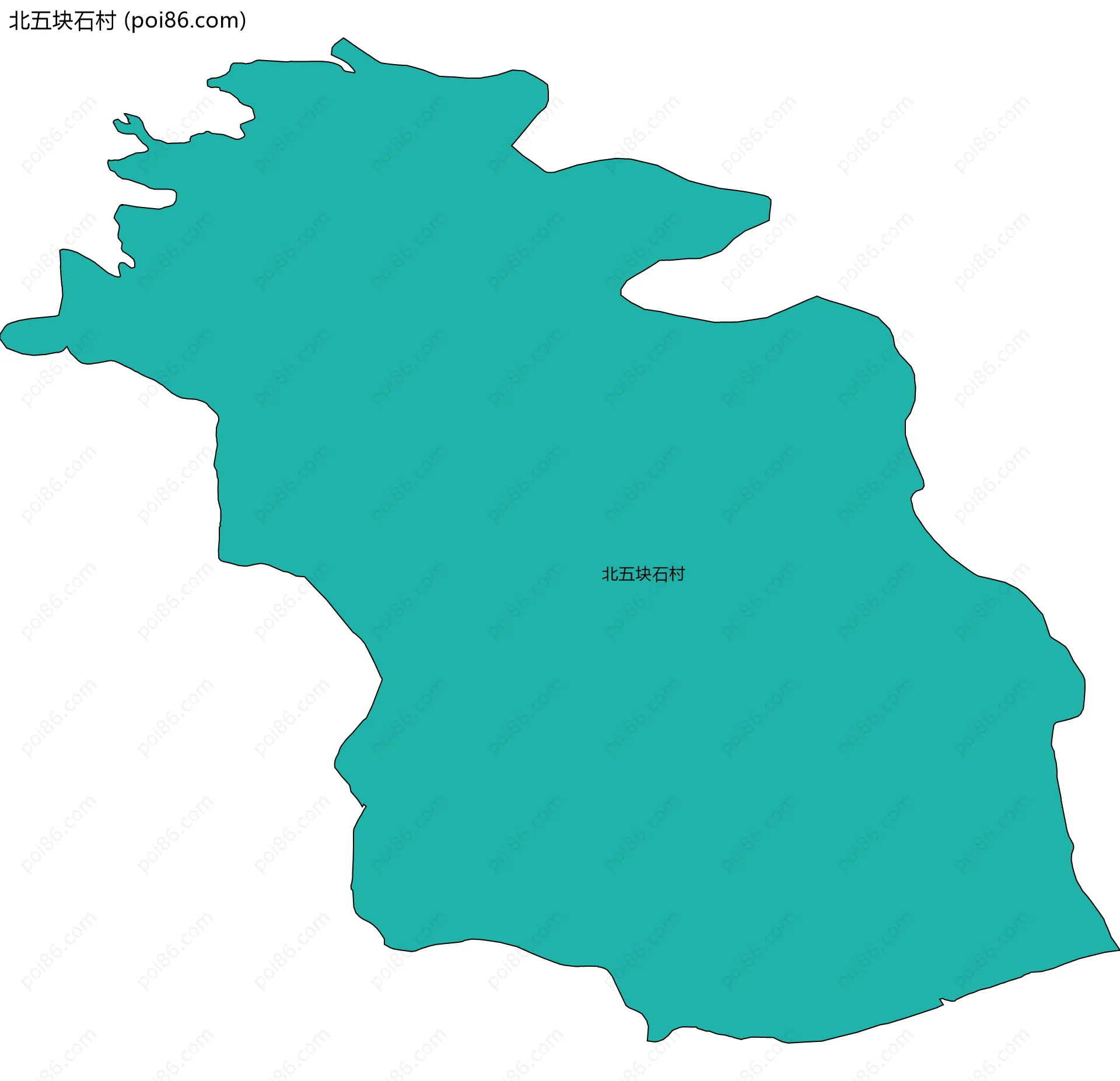 北五块石村边界地图
