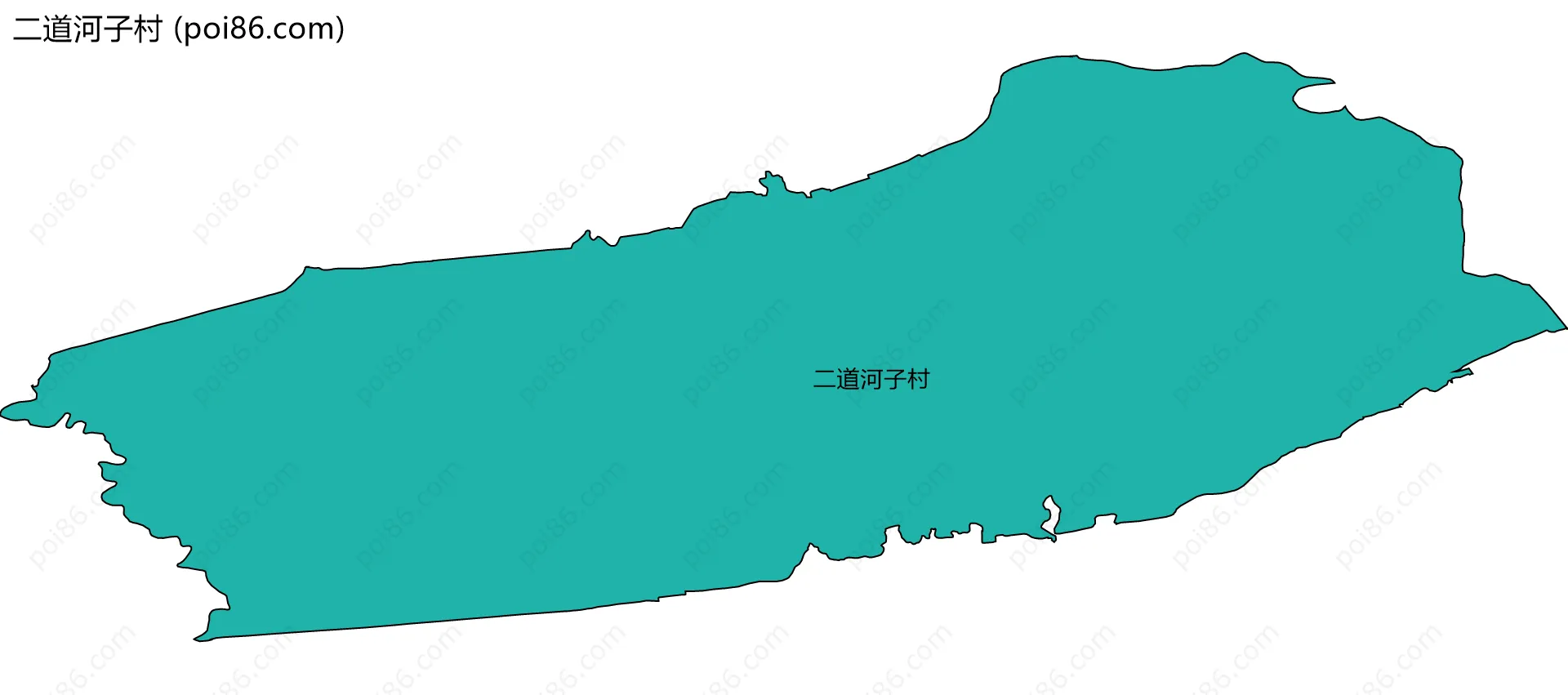 二道河子村边界地图