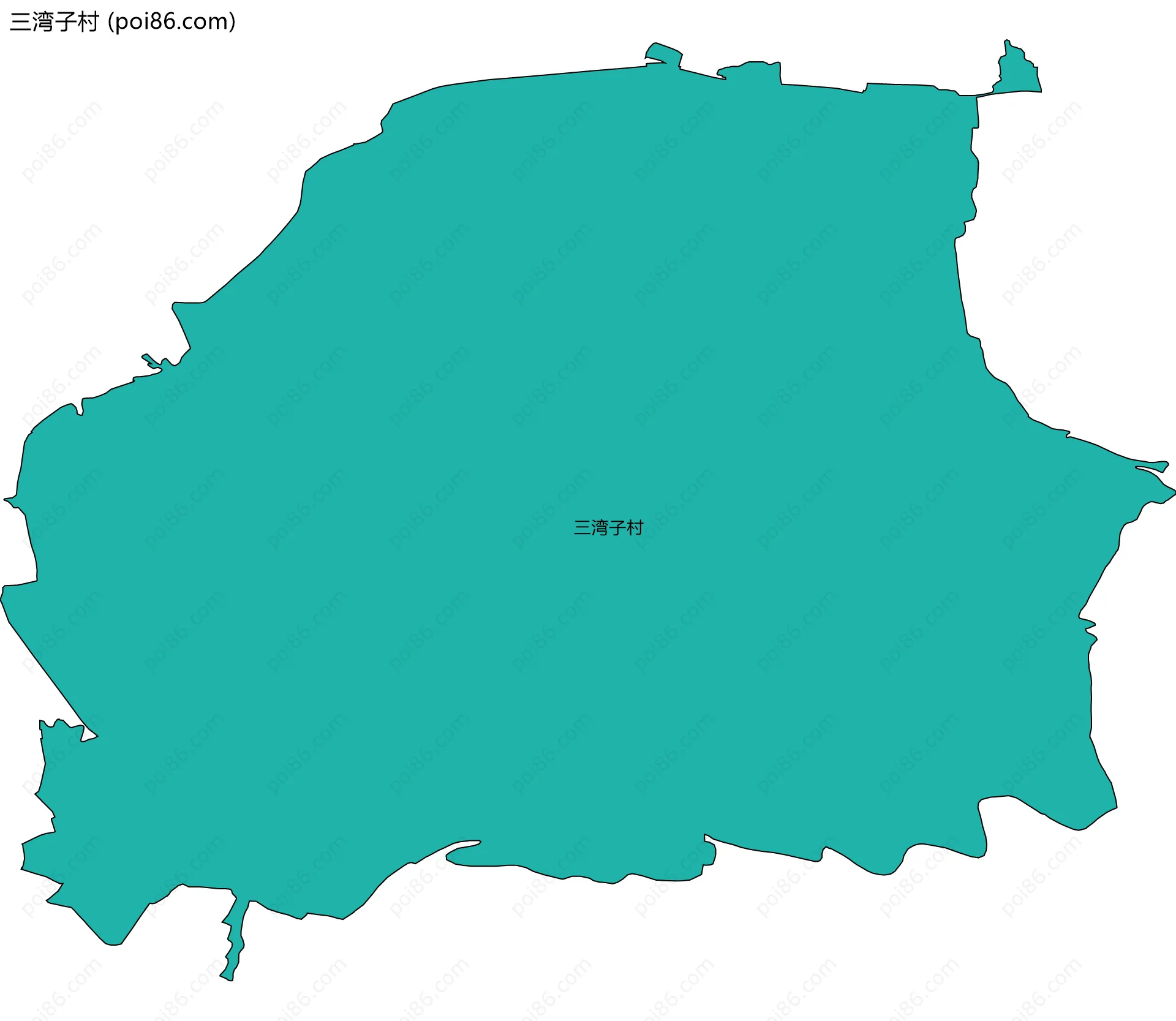 三湾子村边界地图