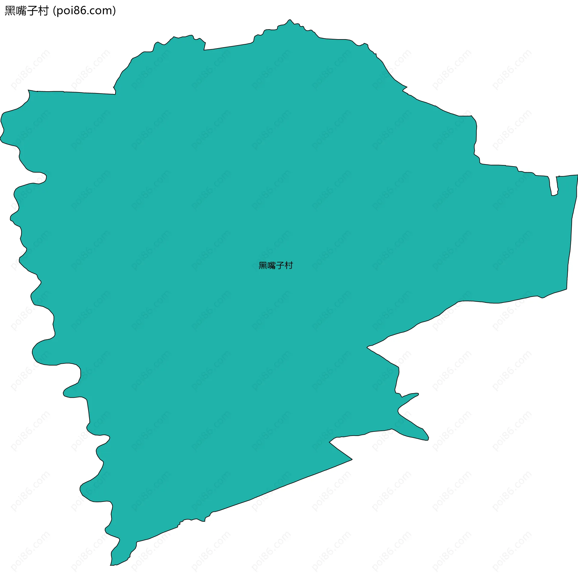 黑嘴子村边界地图