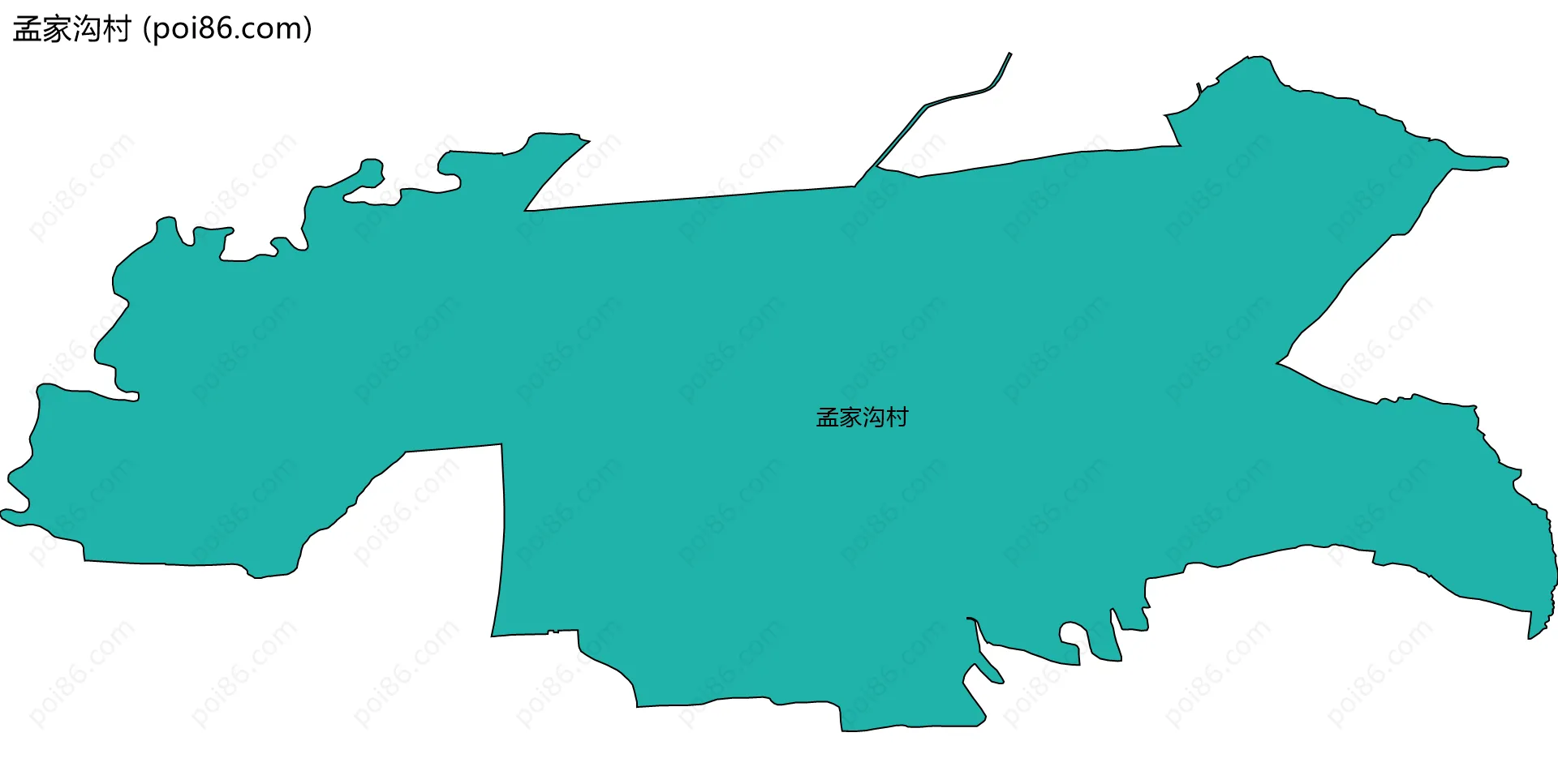 孟家沟村边界地图