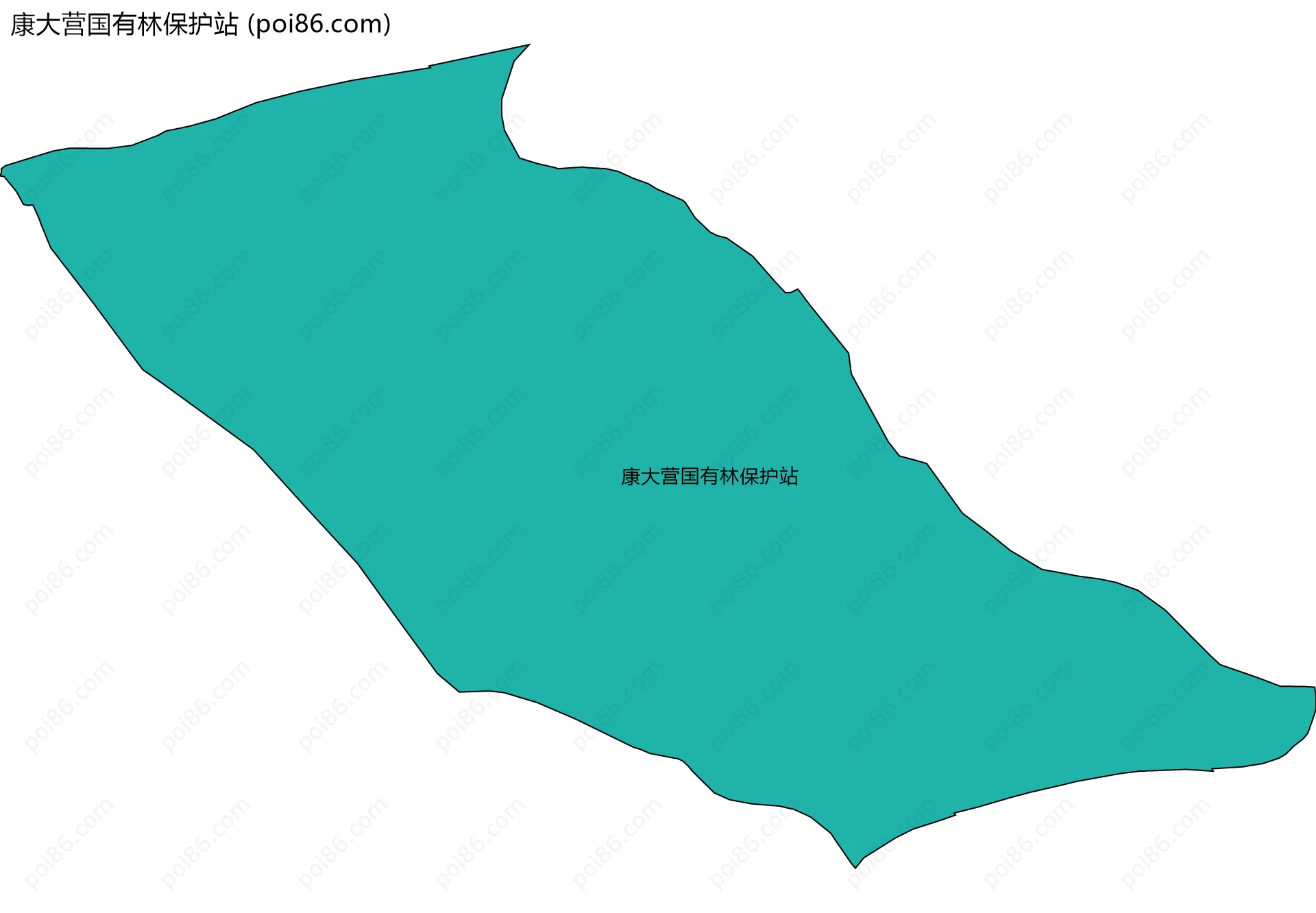 康大营国有林保护站边界地图