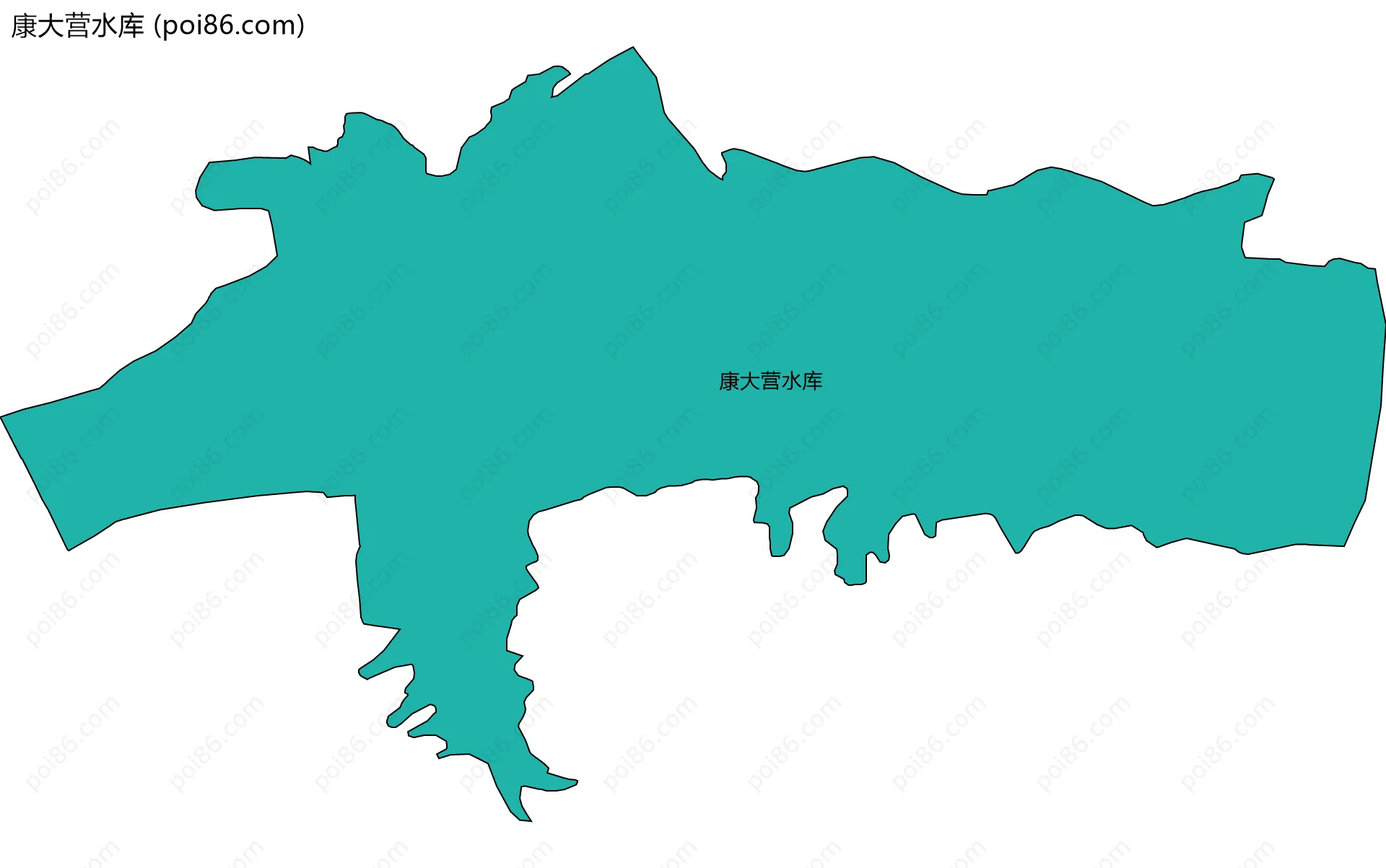 康大营水库边界地图