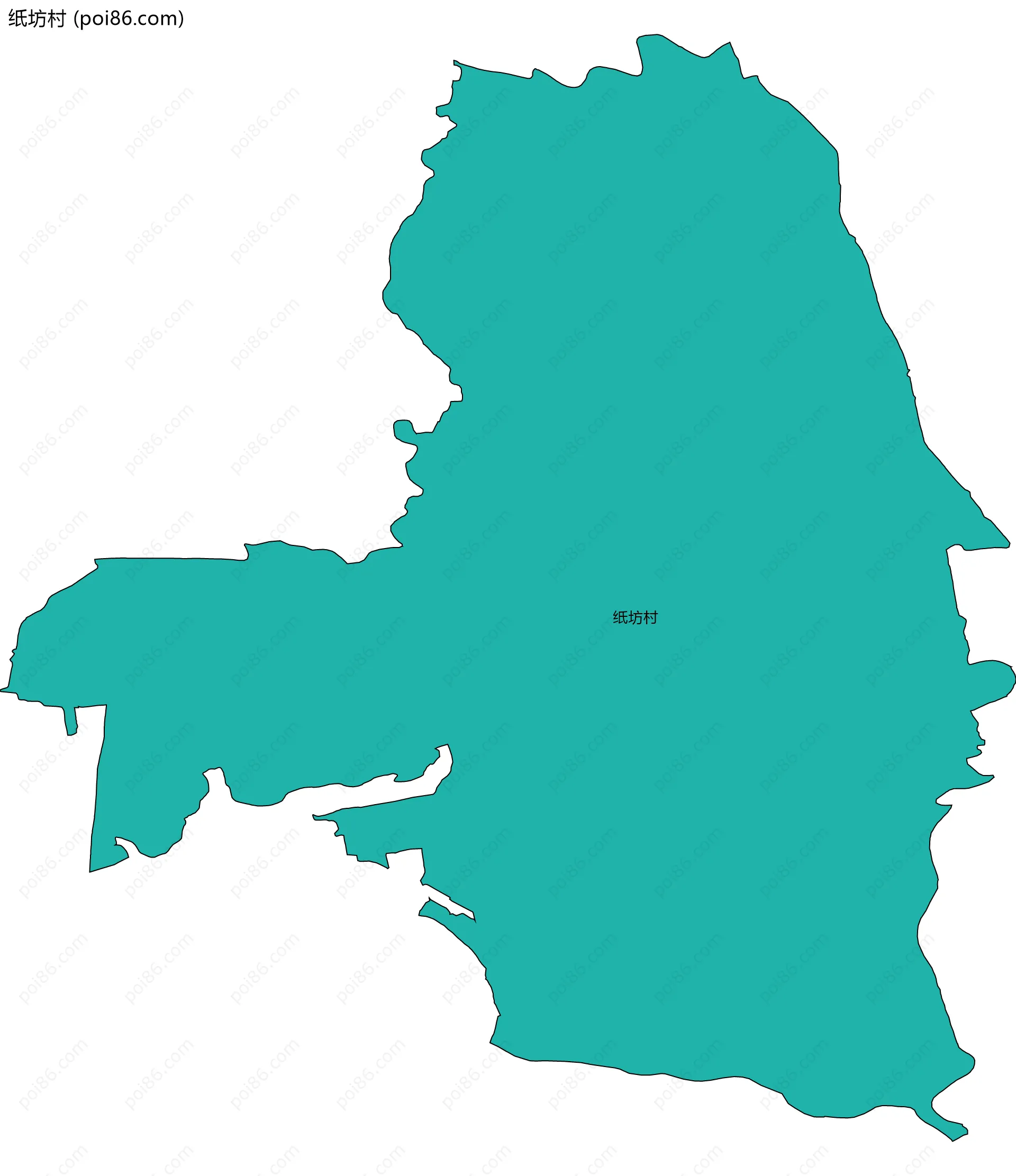 纸坊村边界地图