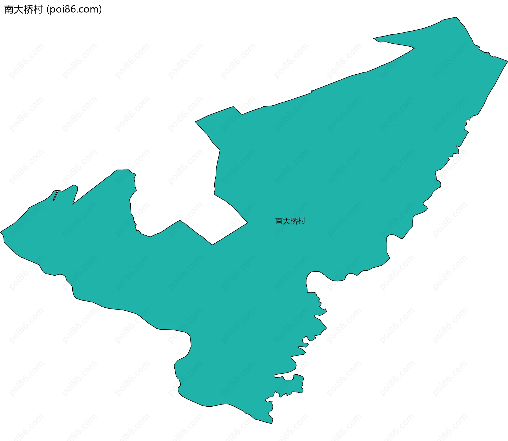 南大桥村边界地图