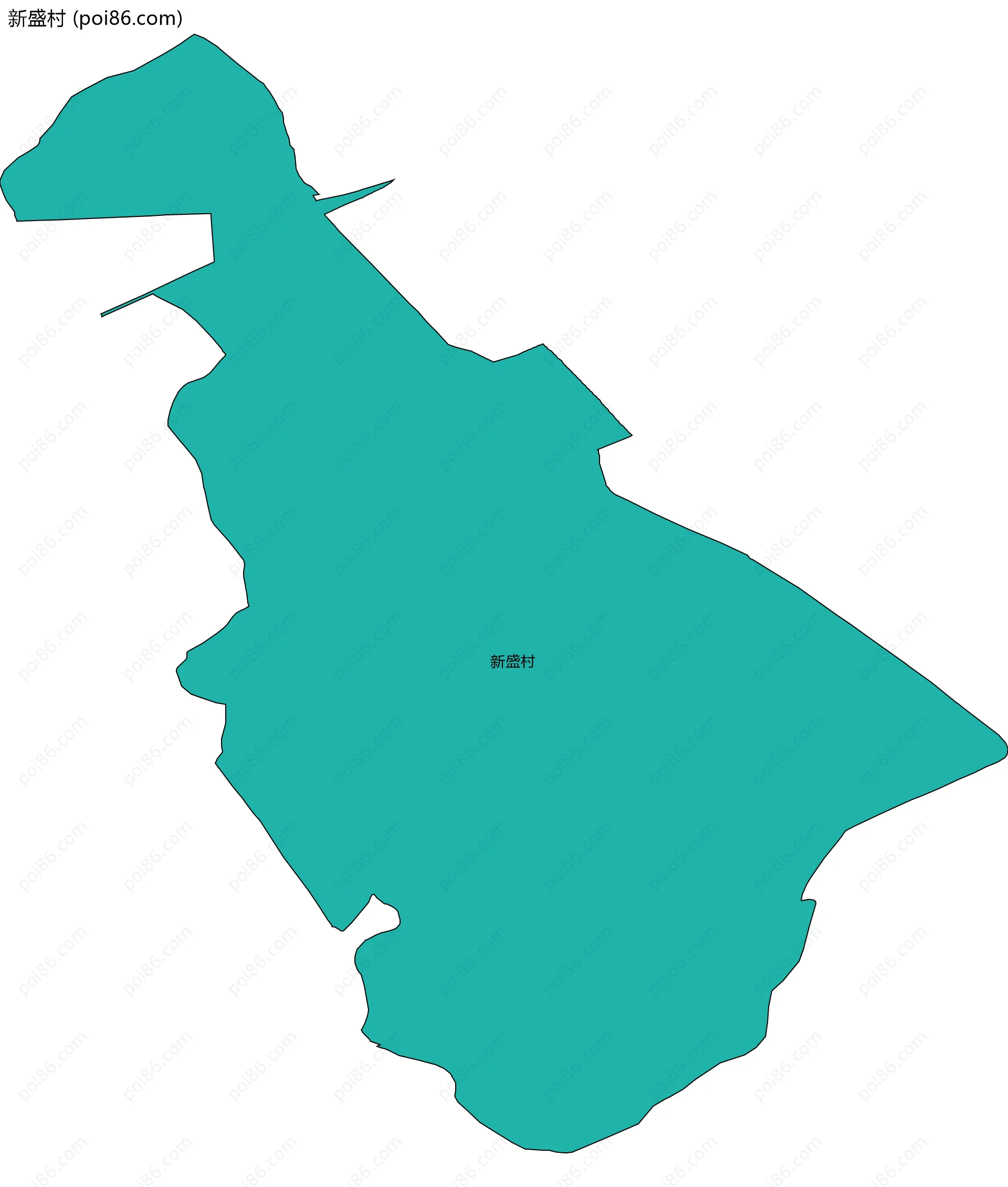 新盛村边界地图