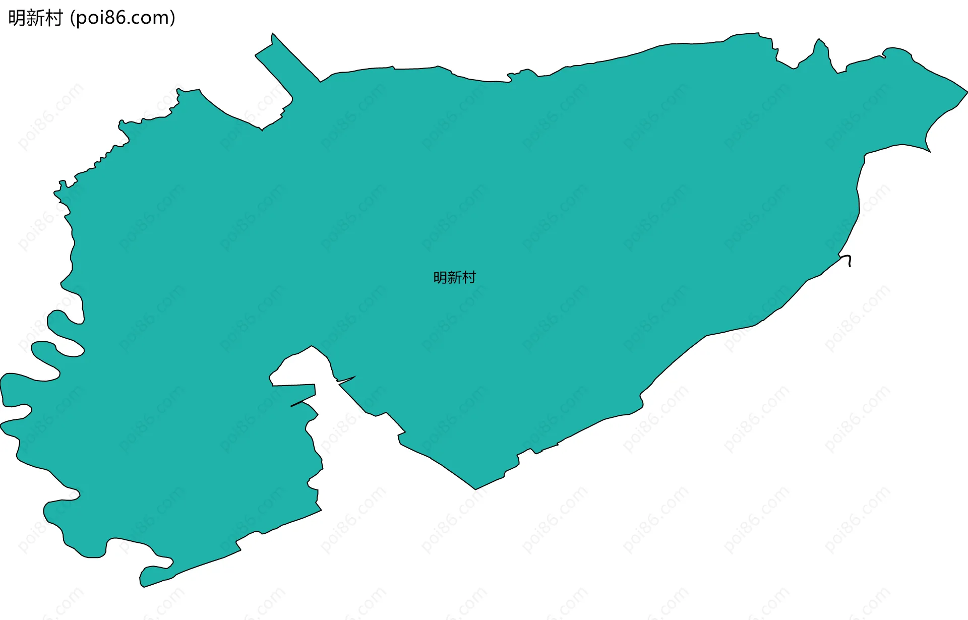 明新村边界地图