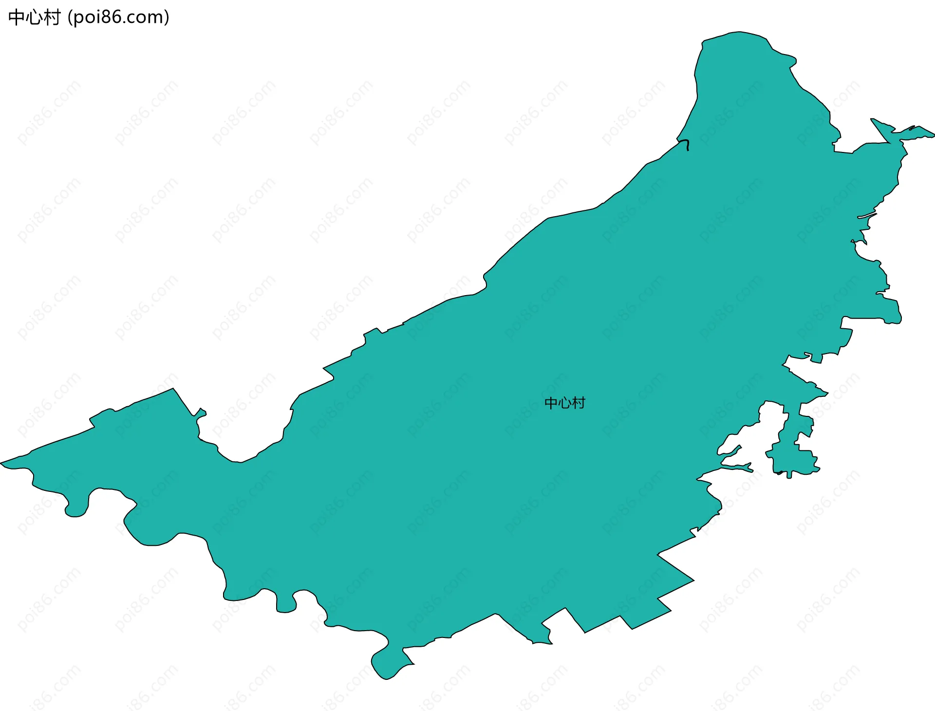 中心村边界地图