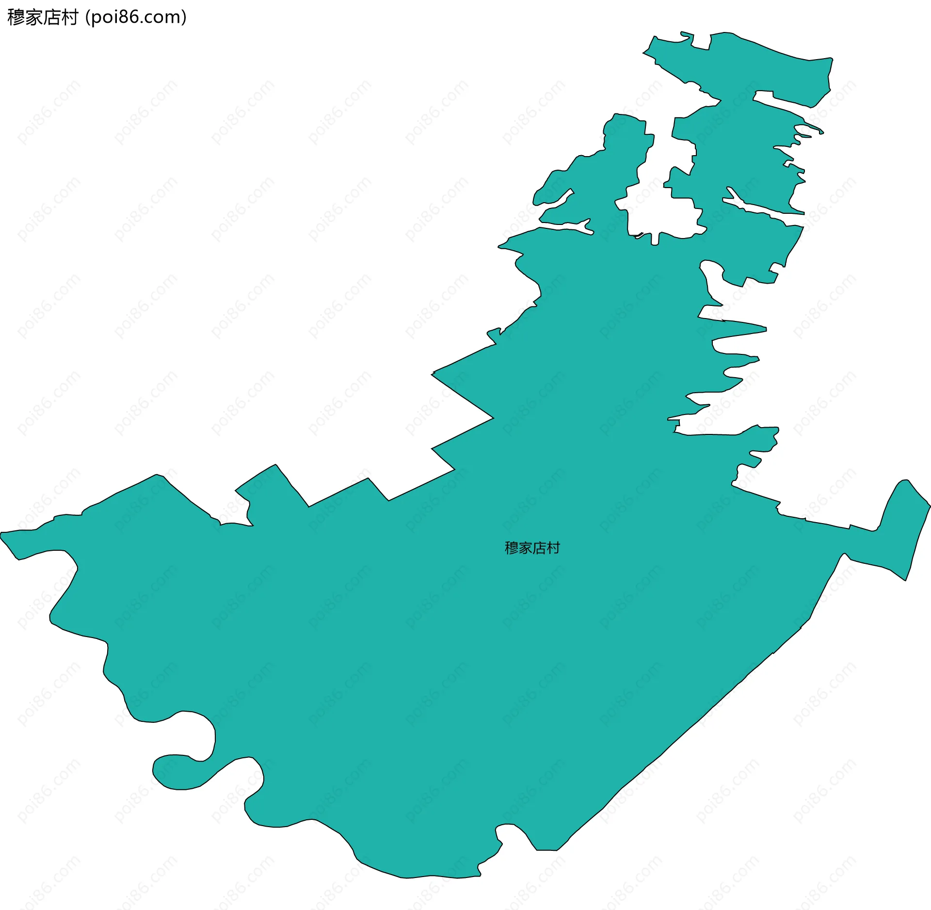 穆家店村边界地图