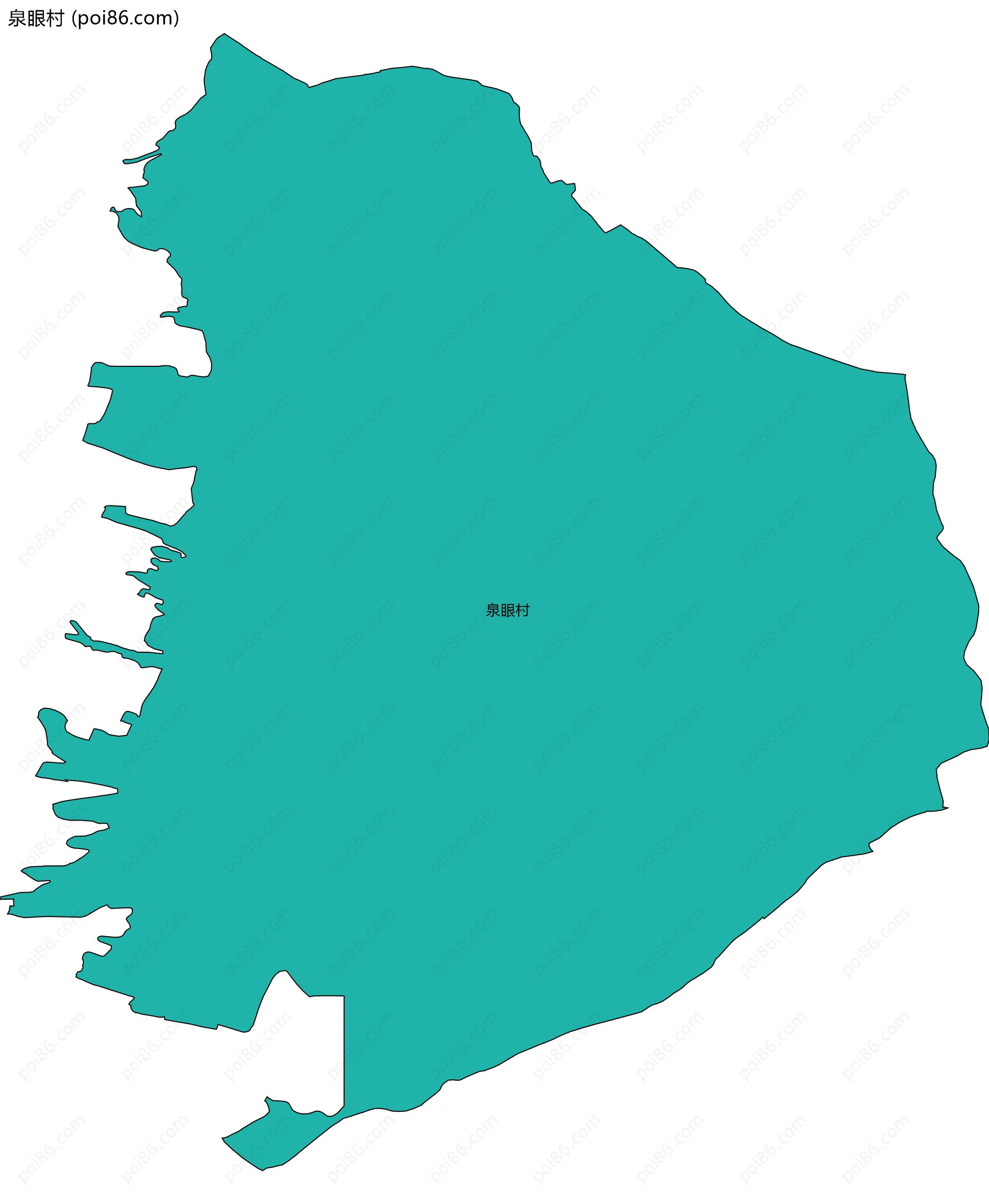 泉眼村边界地图