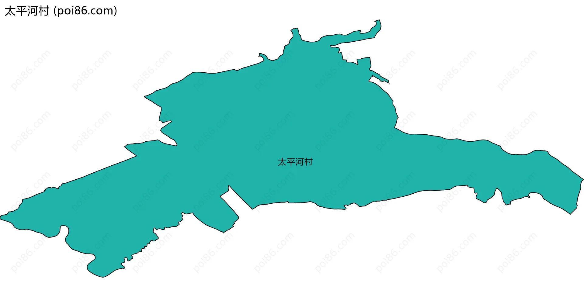 太平河村边界地图