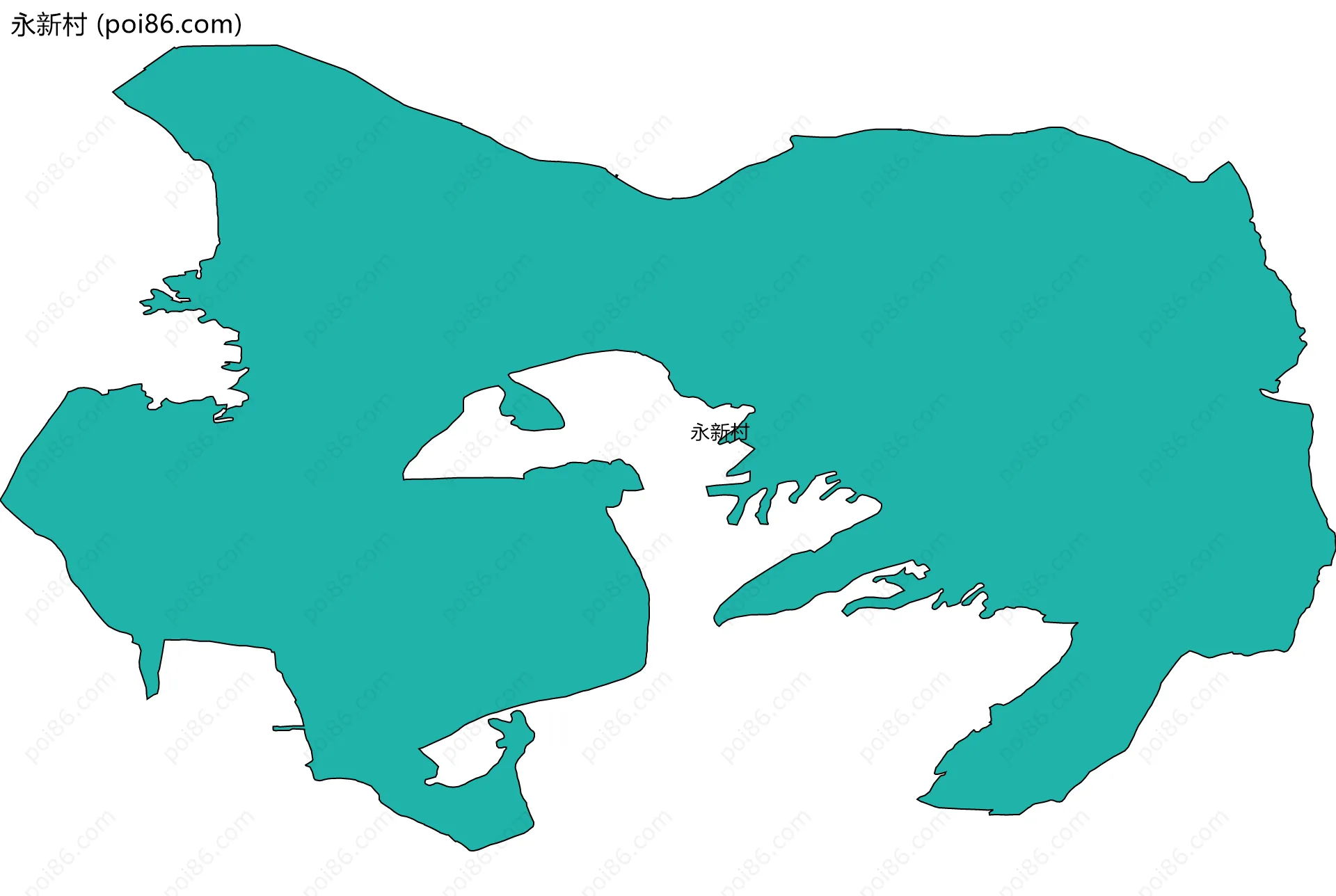 永新村边界地图