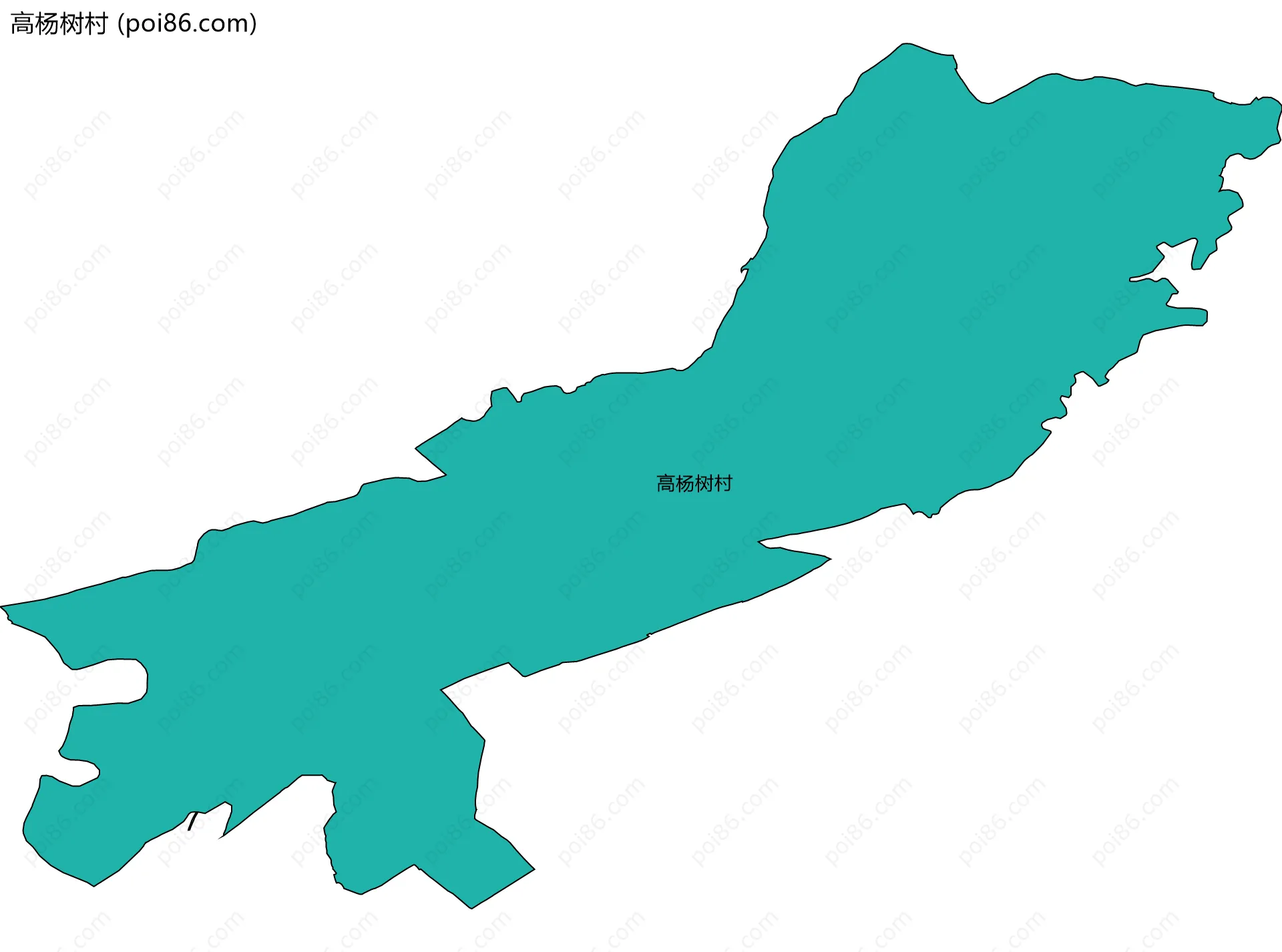 高杨树村边界地图