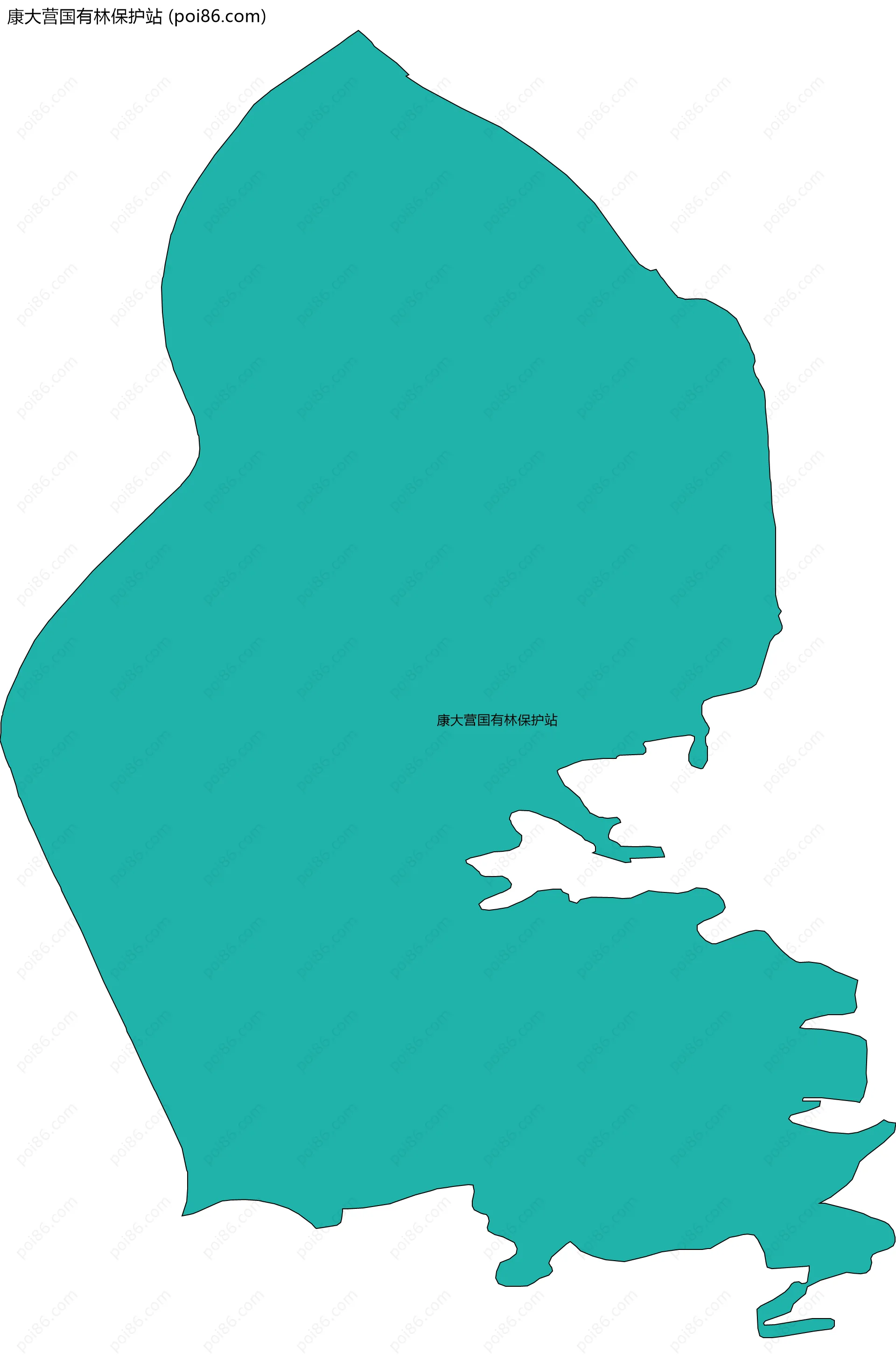 康大营国有林保护站边界地图