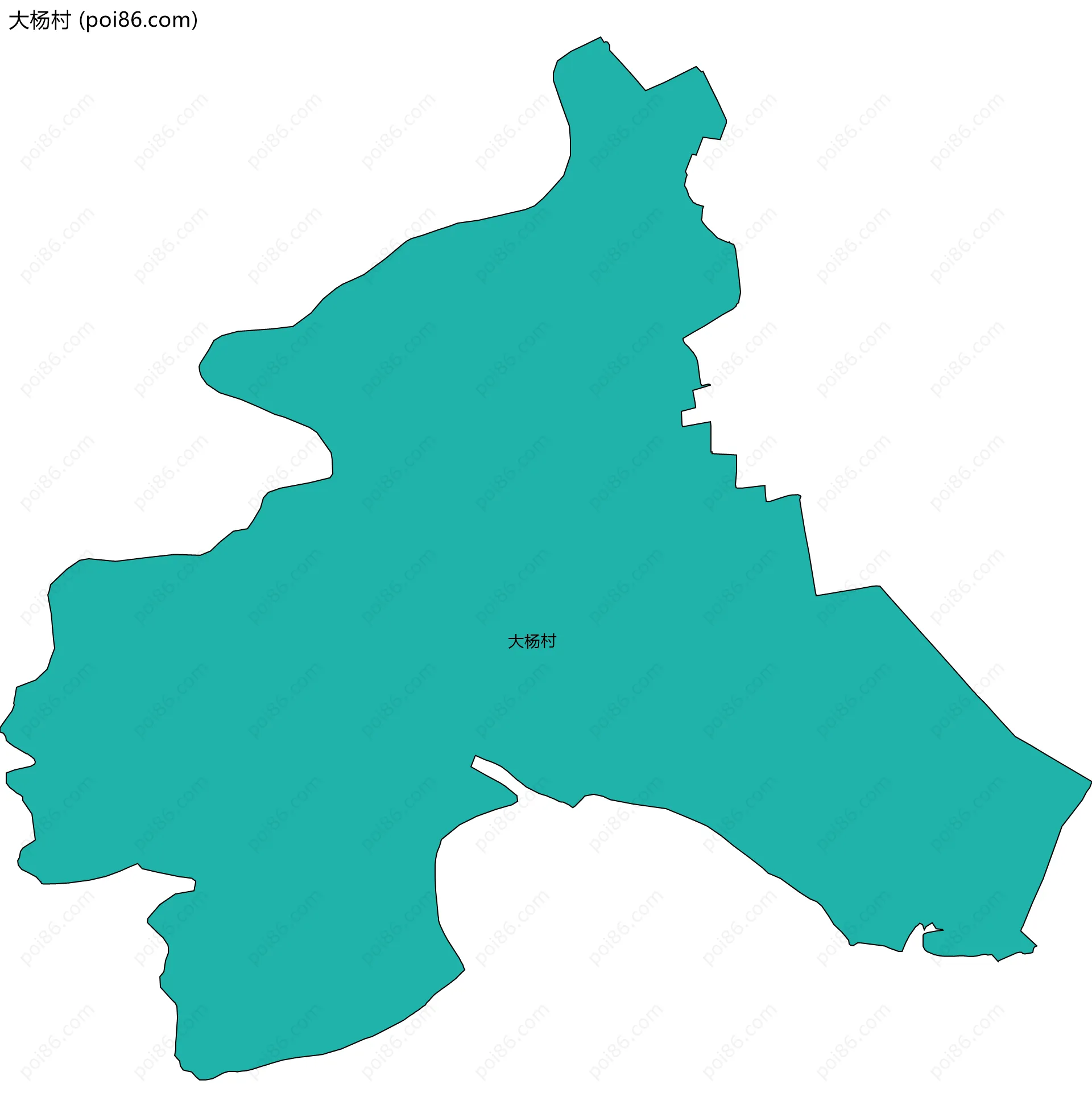 大杨村边界地图