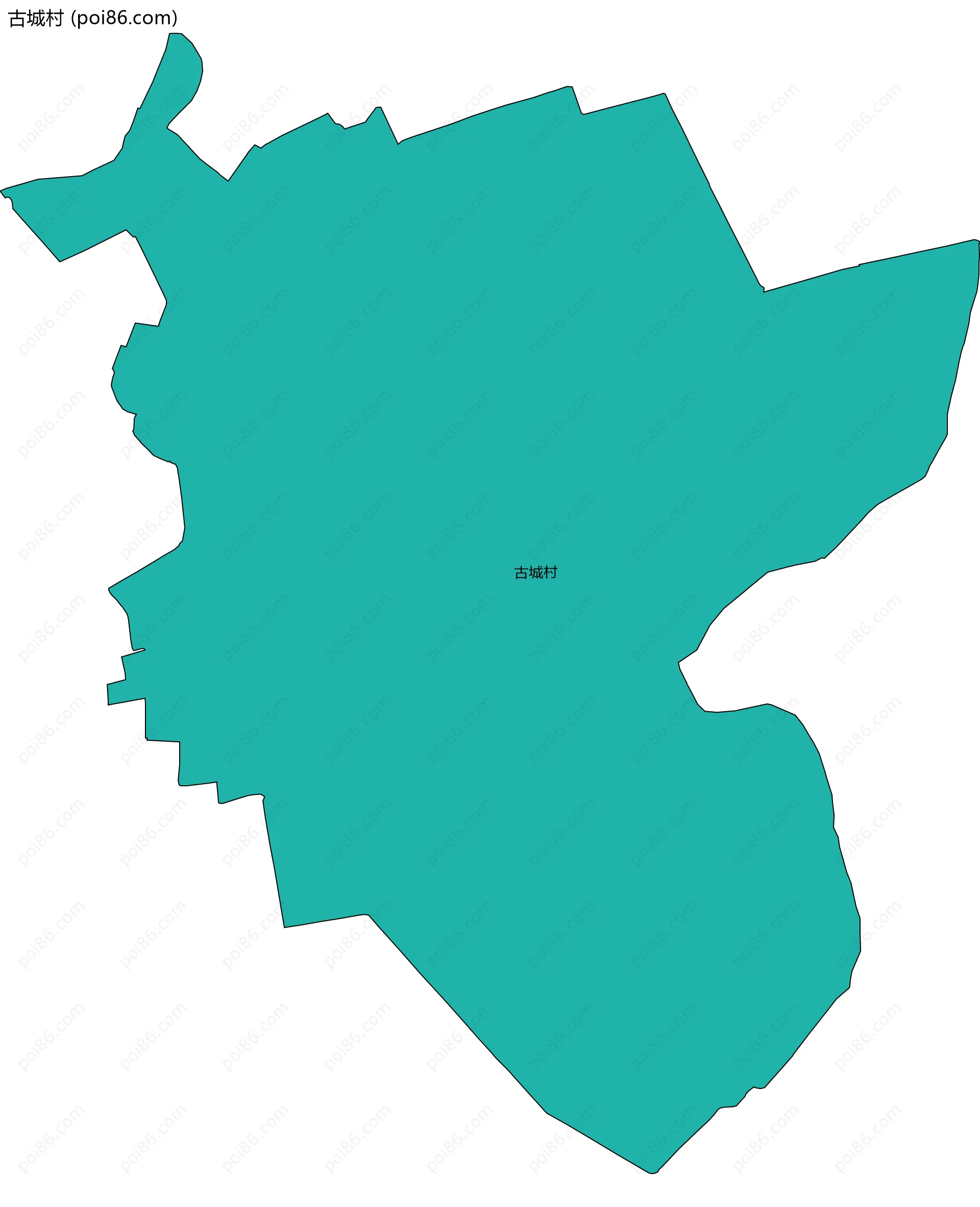 古城村边界地图