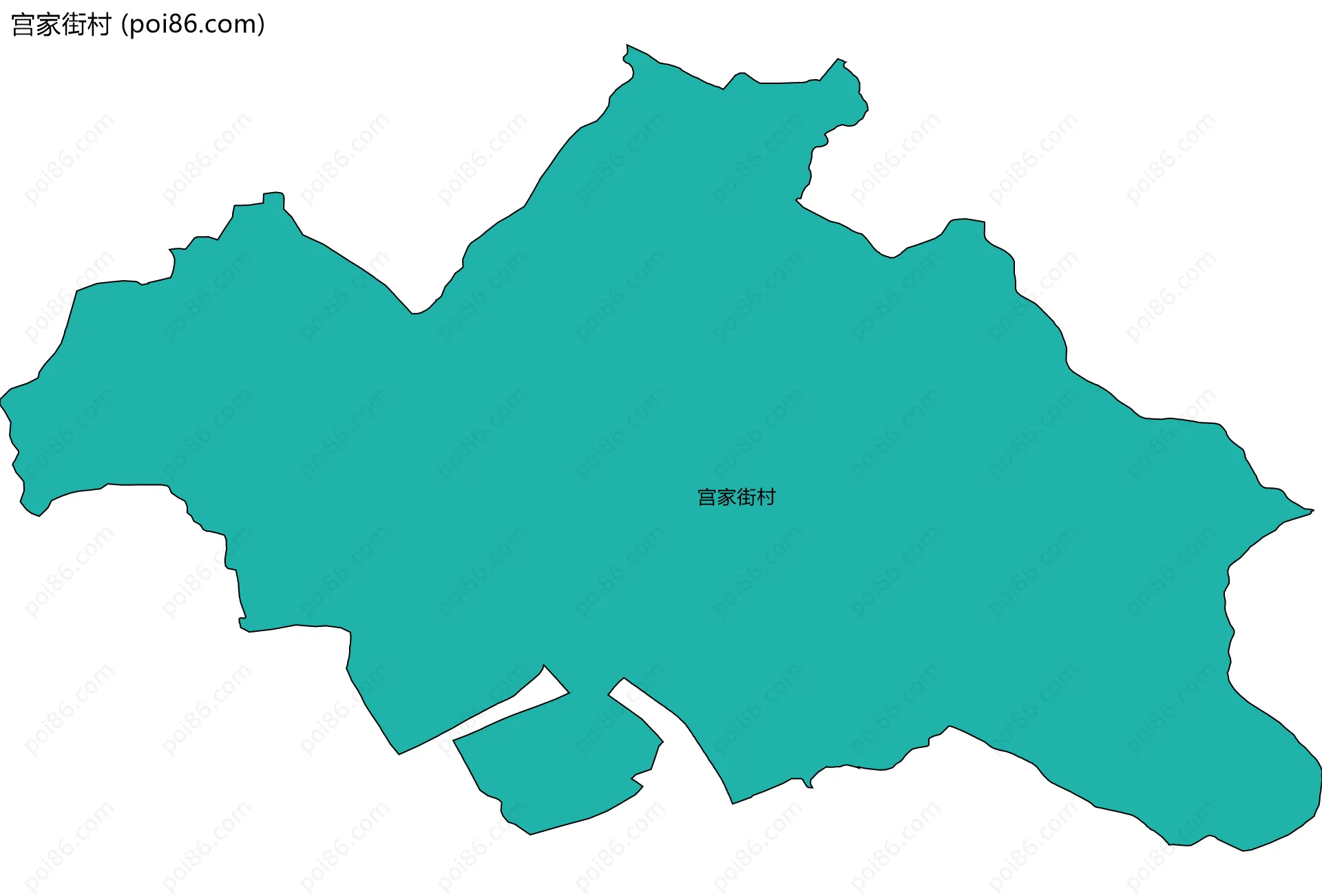 宫家街村边界地图