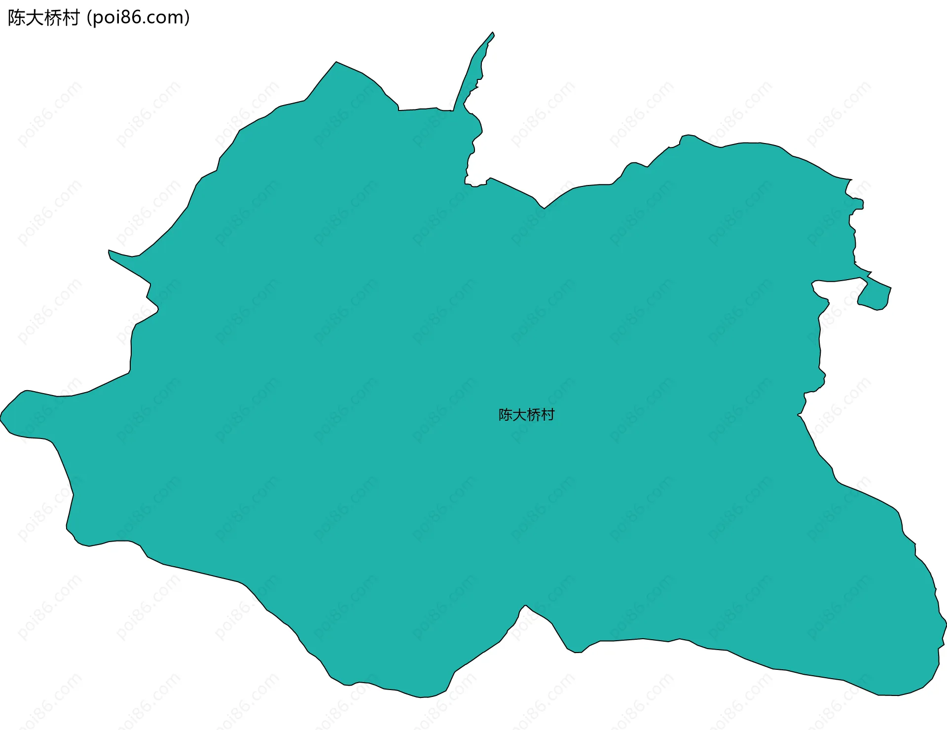 陈大桥村边界地图