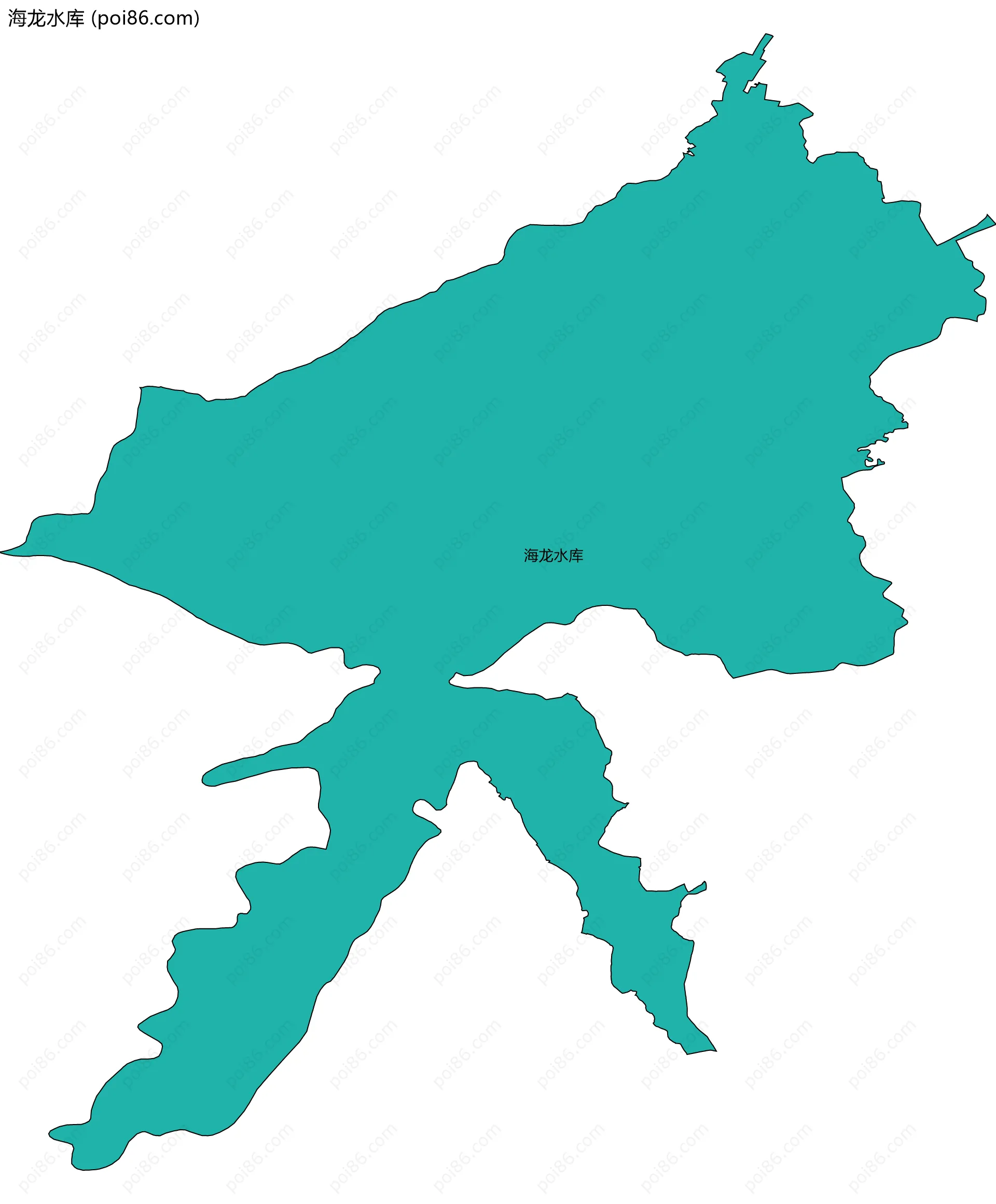 海龙水库边界地图