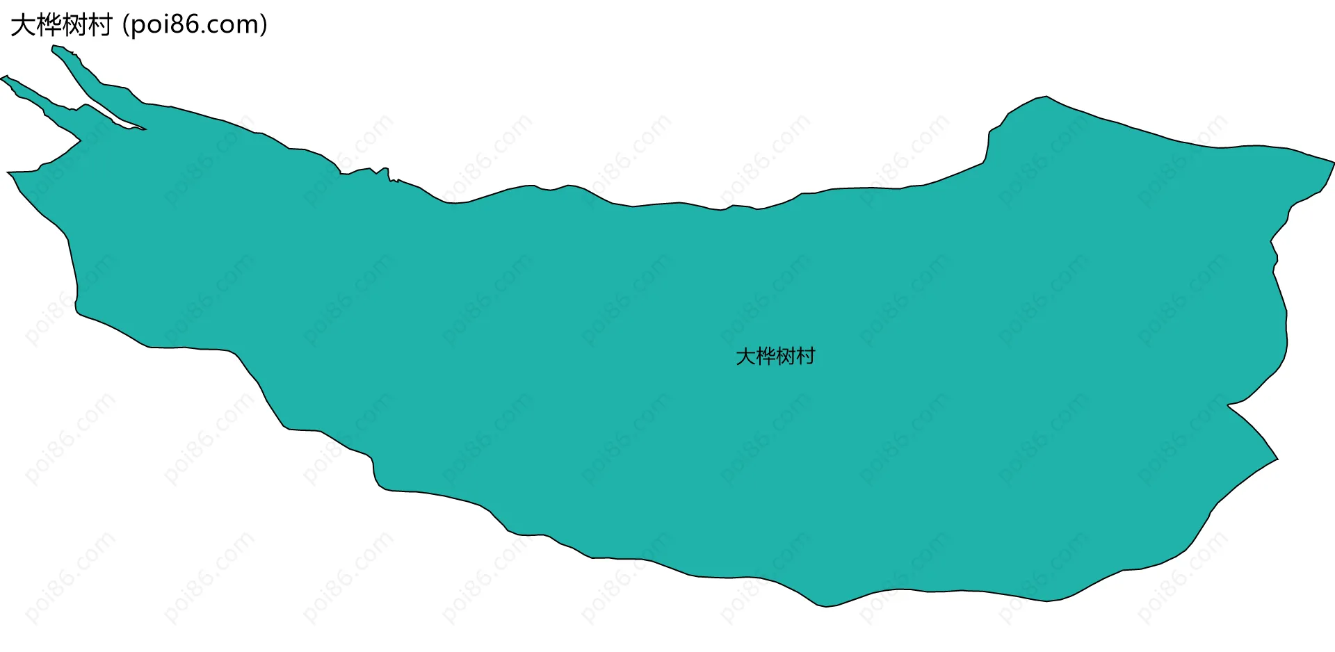 大桦树村边界地图