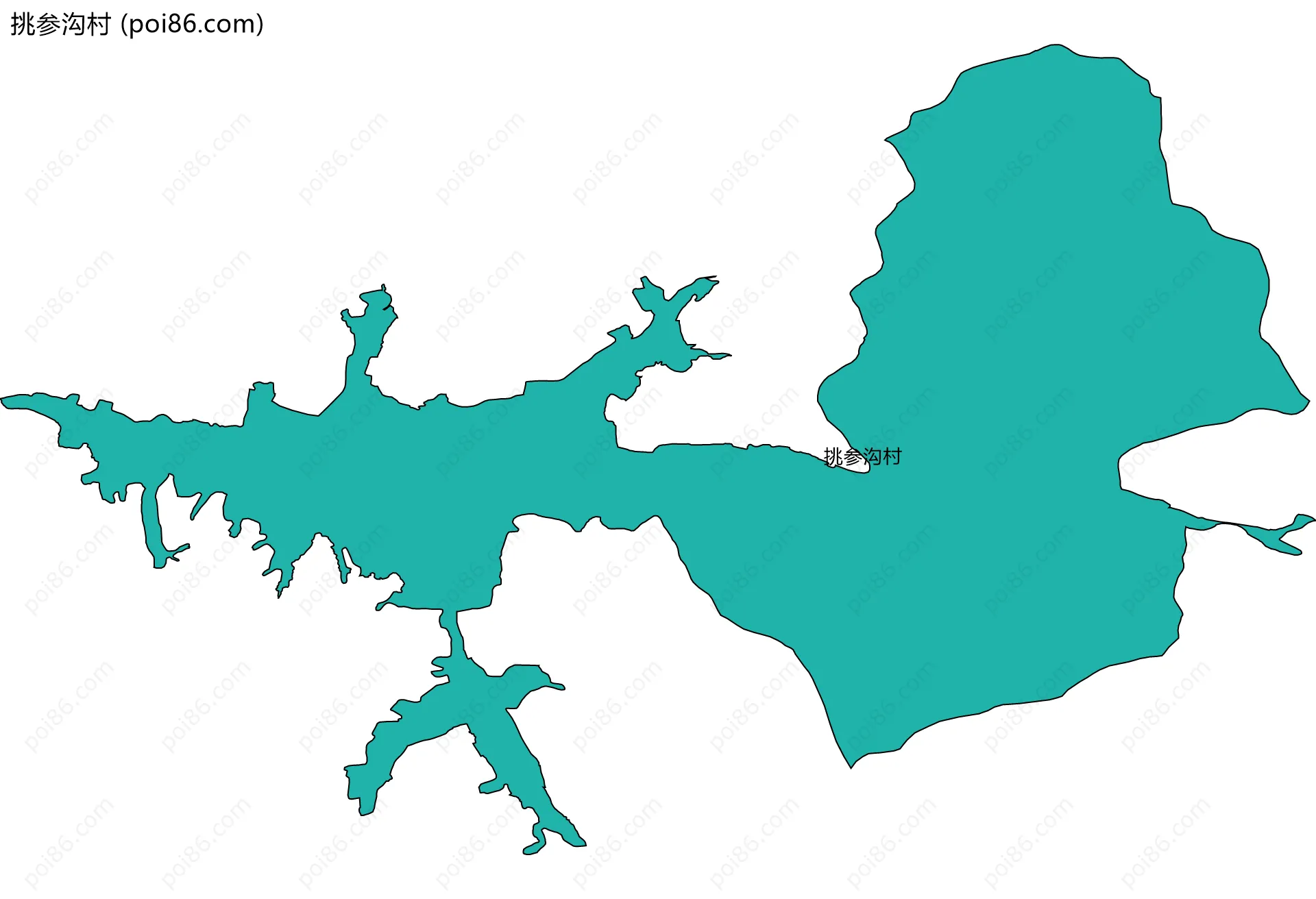 挑参沟村边界地图