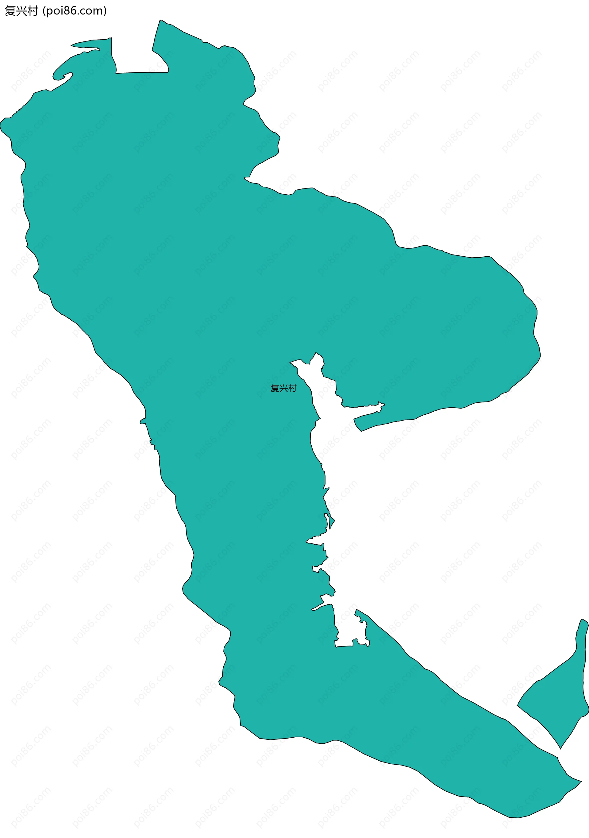 复兴村边界地图