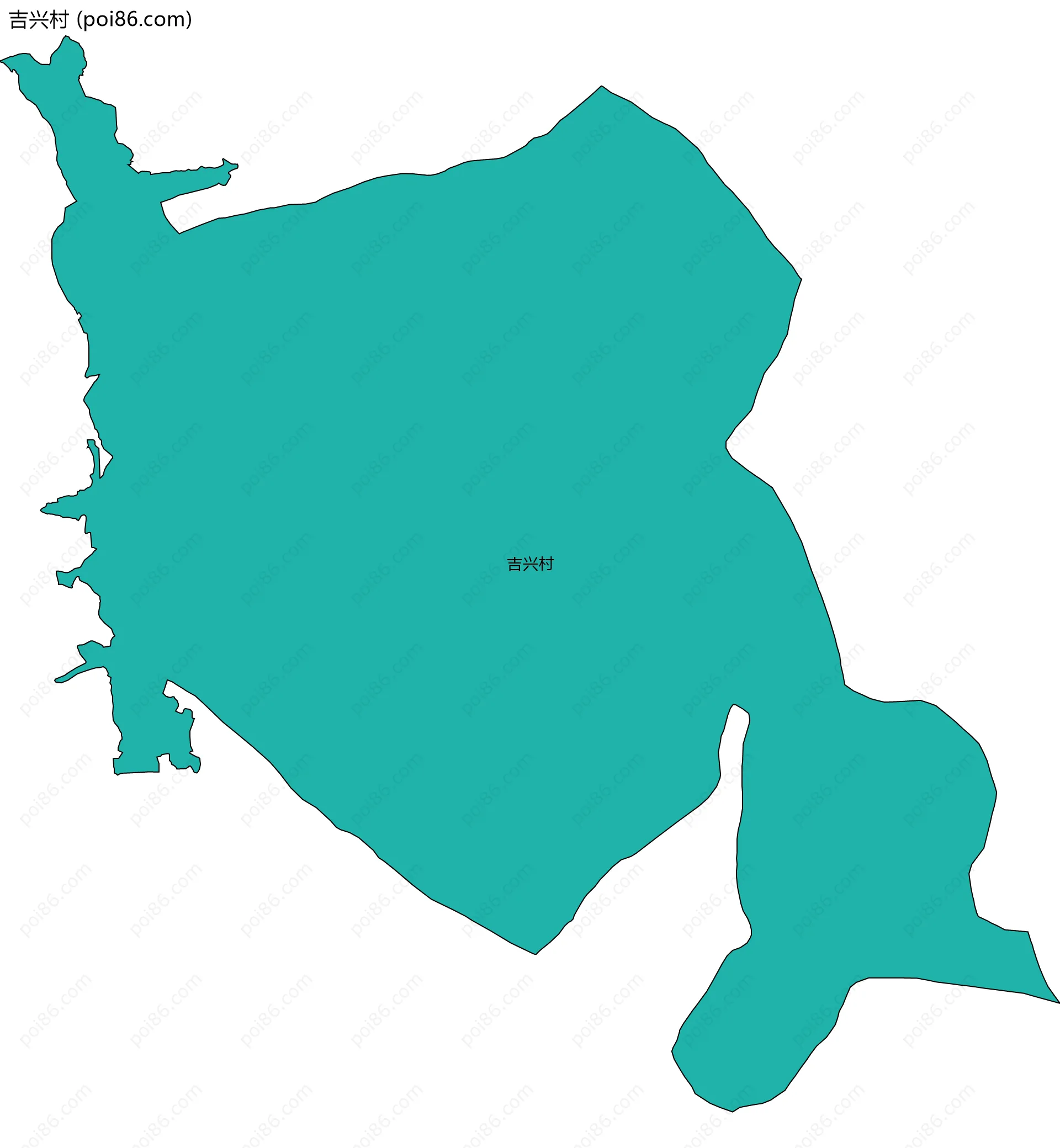 吉兴村边界地图