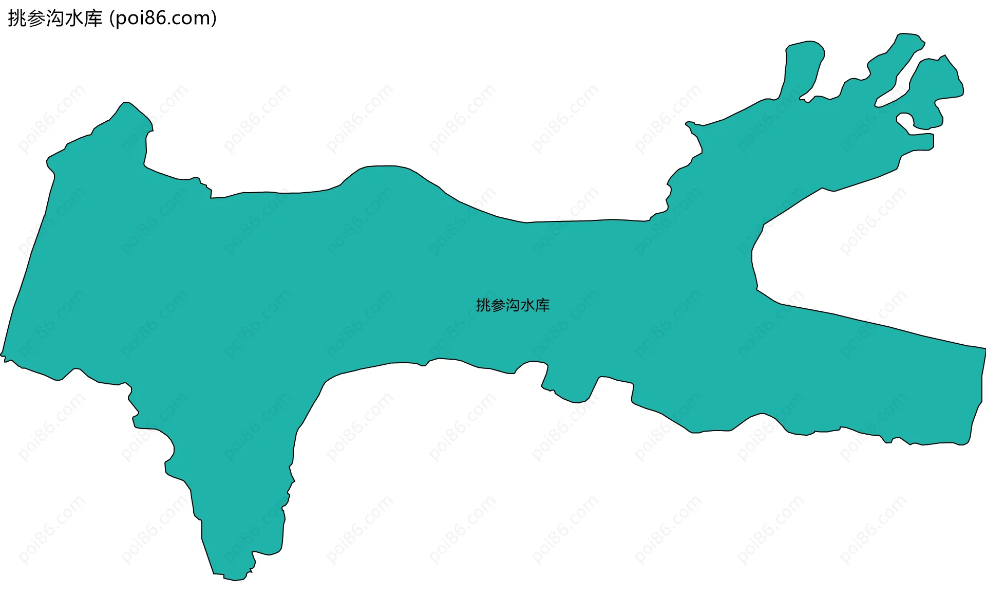 挑参沟水库边界地图