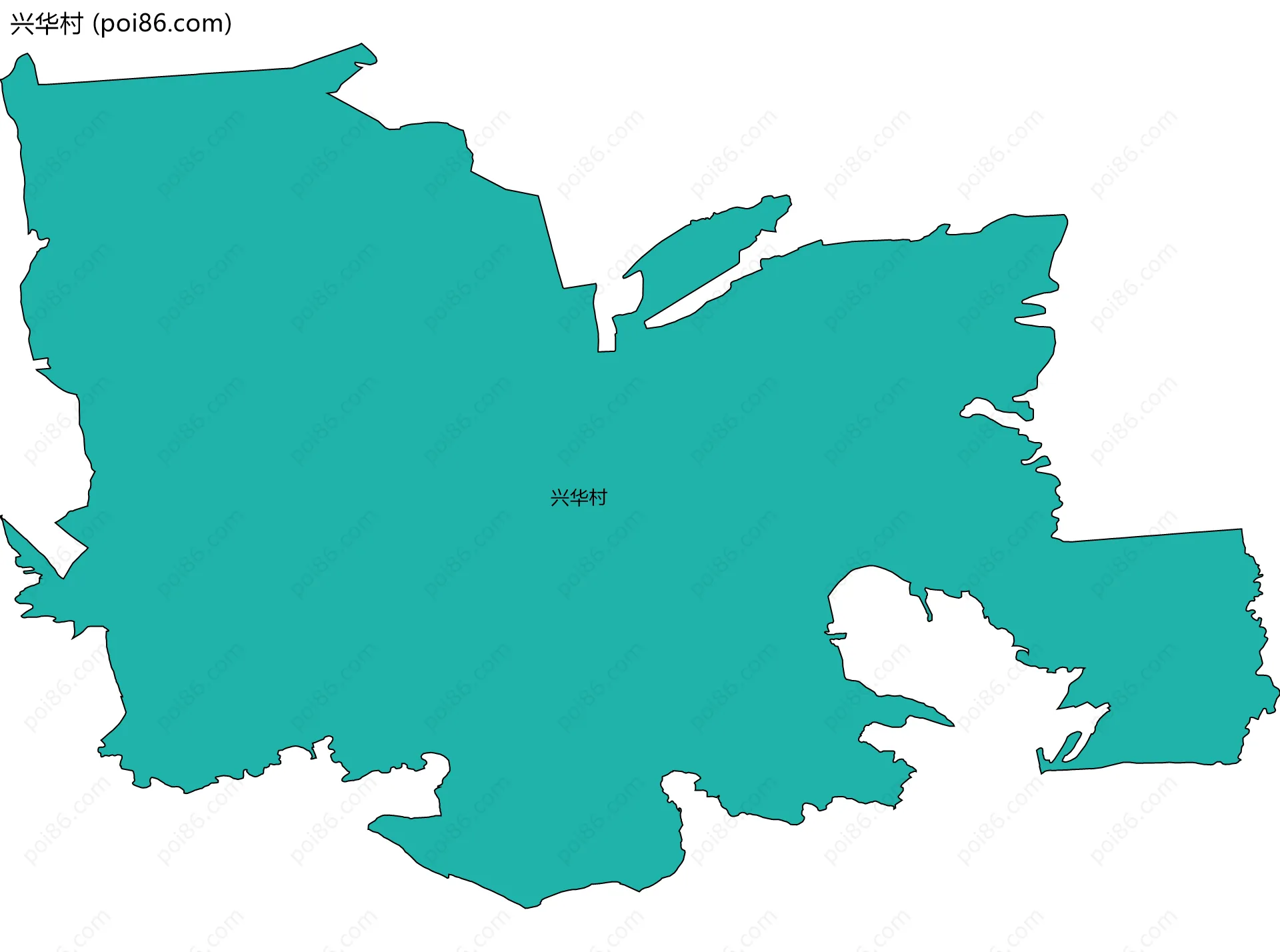 兴华村边界地图