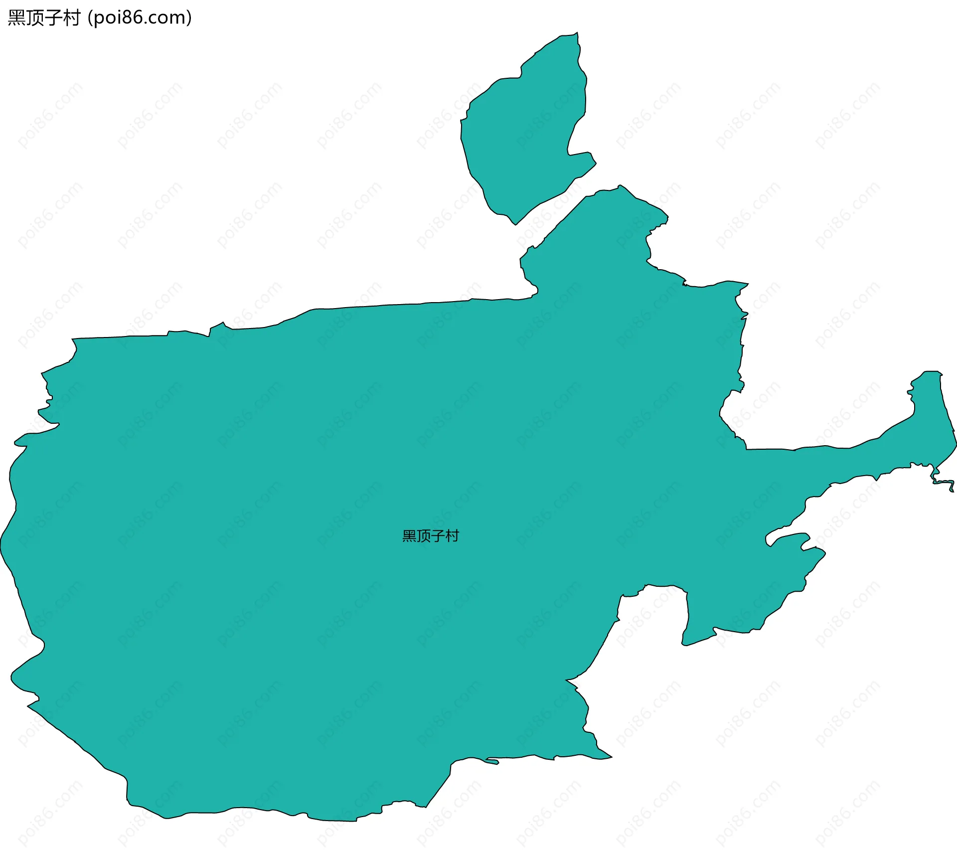 黑顶子村边界地图