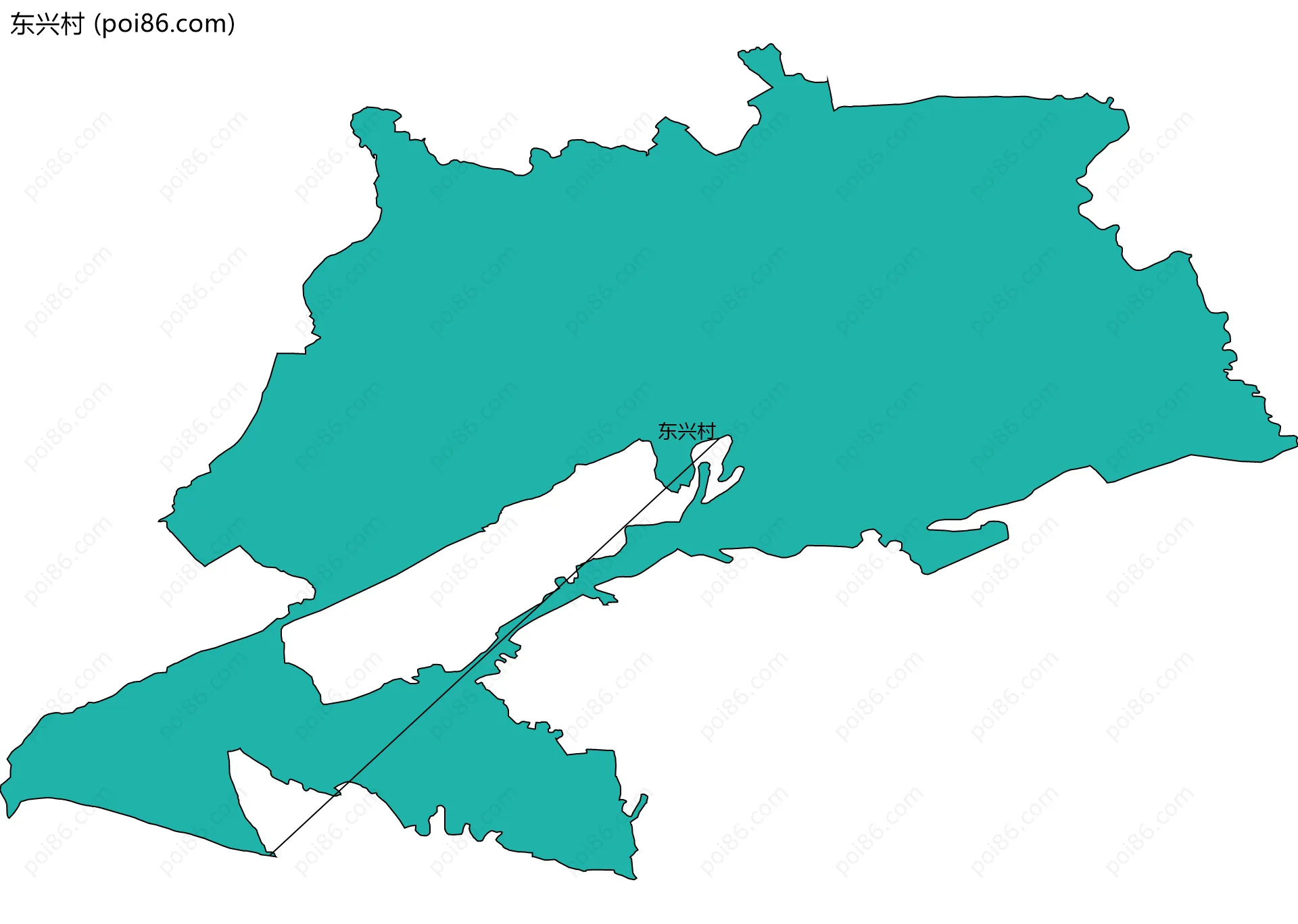 东兴村边界地图