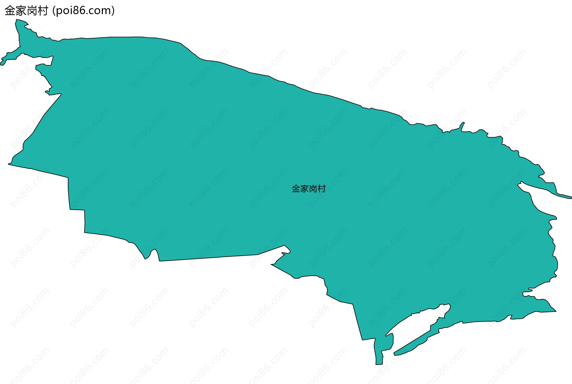 金家岗村边界地图