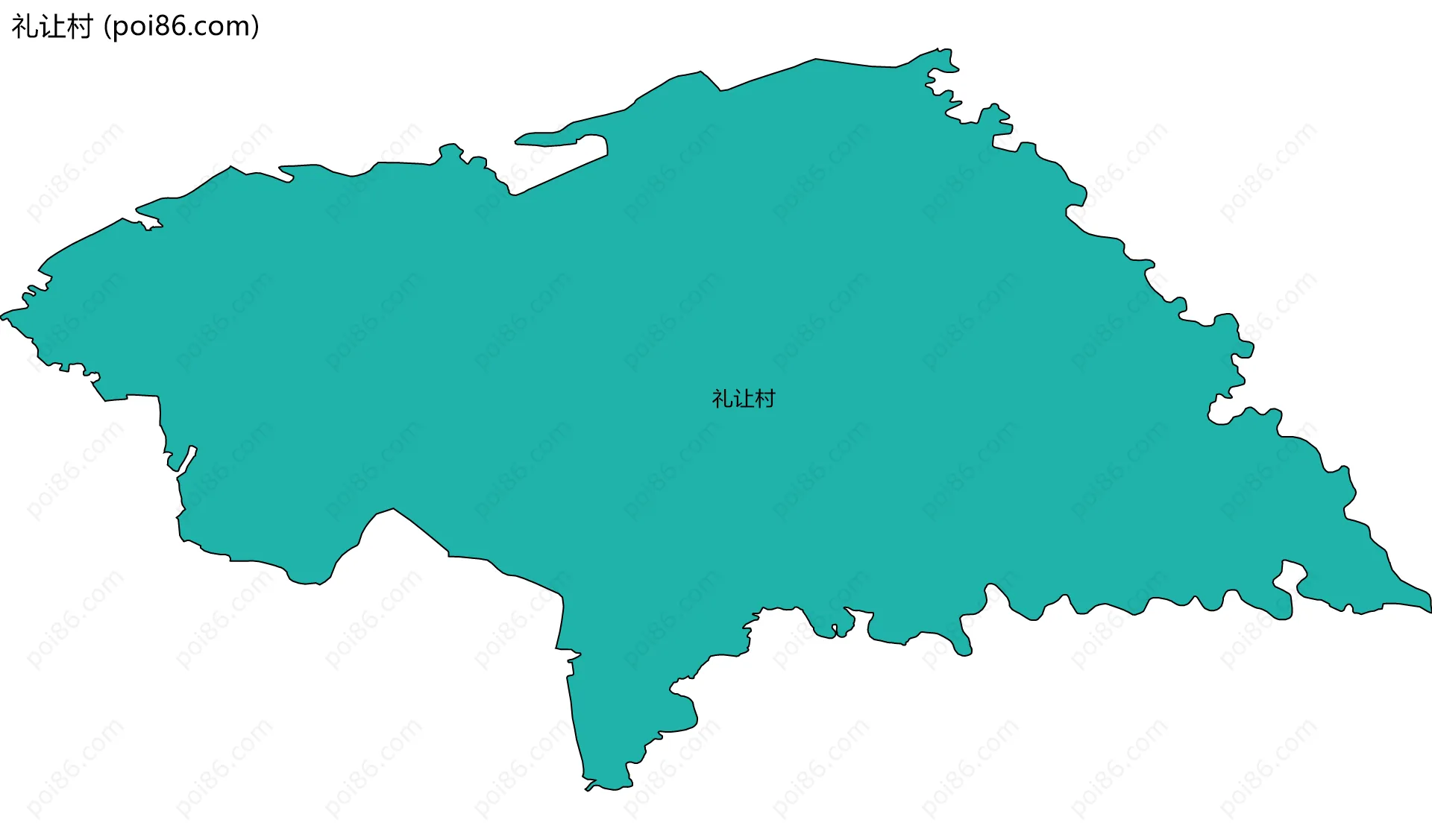 礼让村边界地图