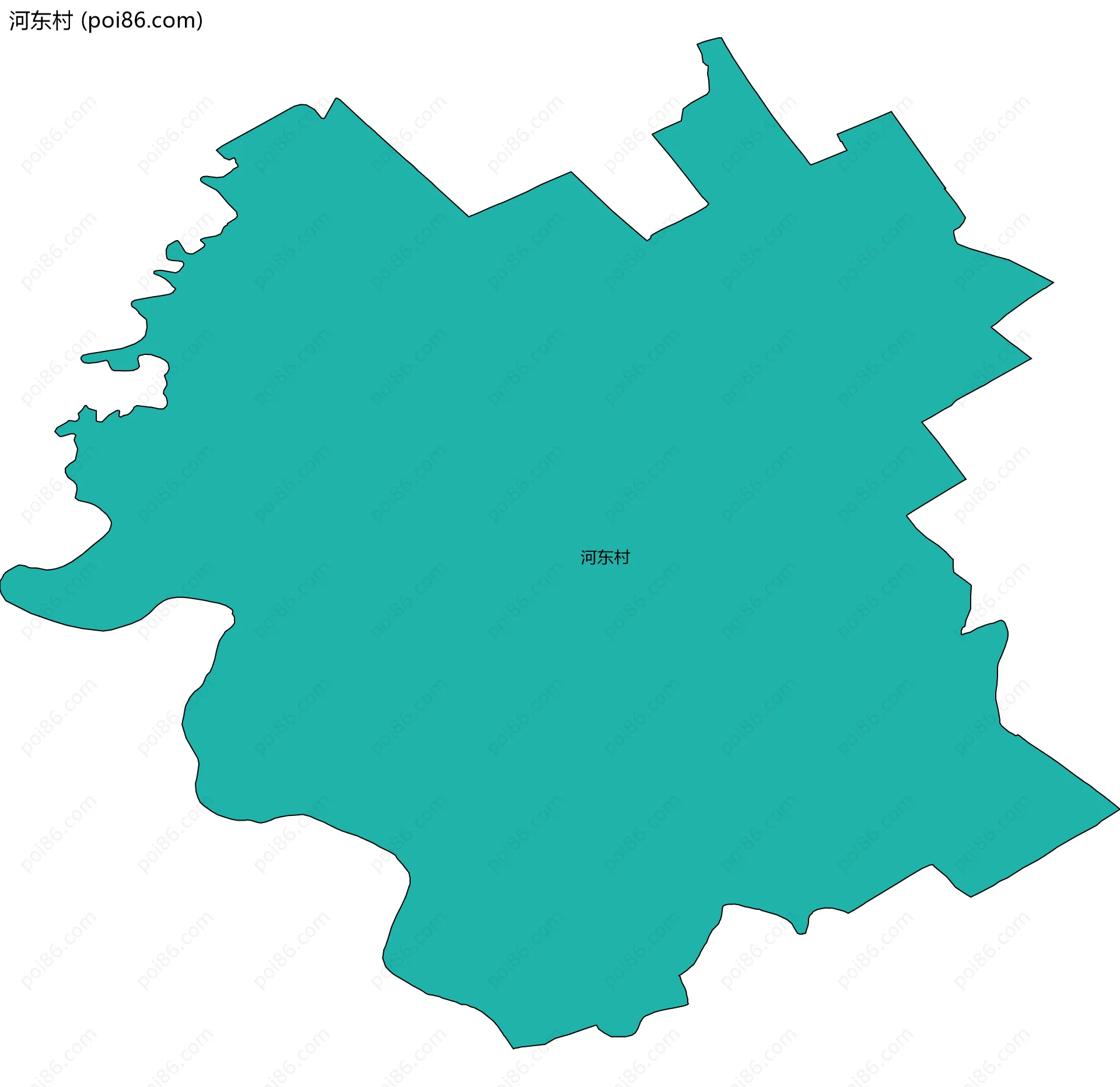河东村边界地图