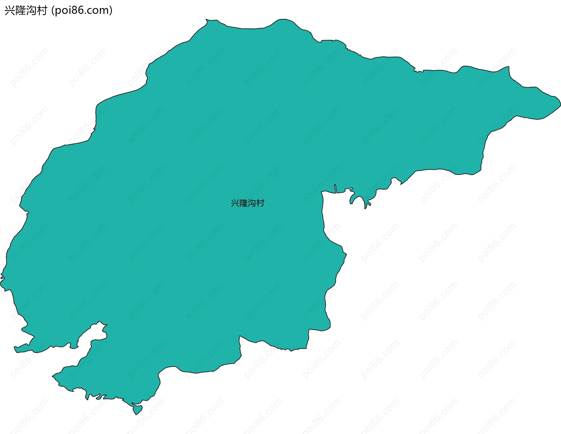 兴隆沟村边界地图