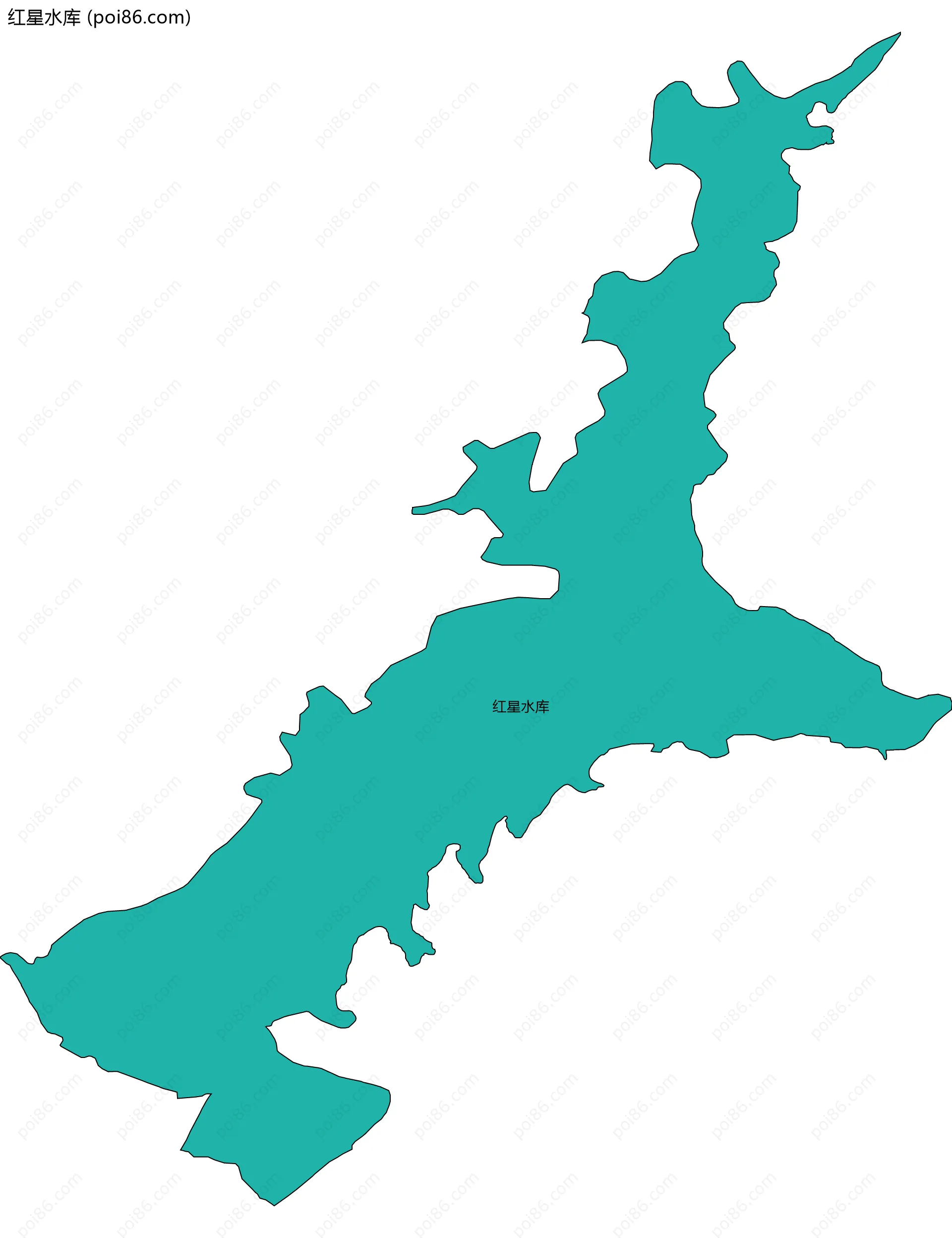 红星水库边界地图