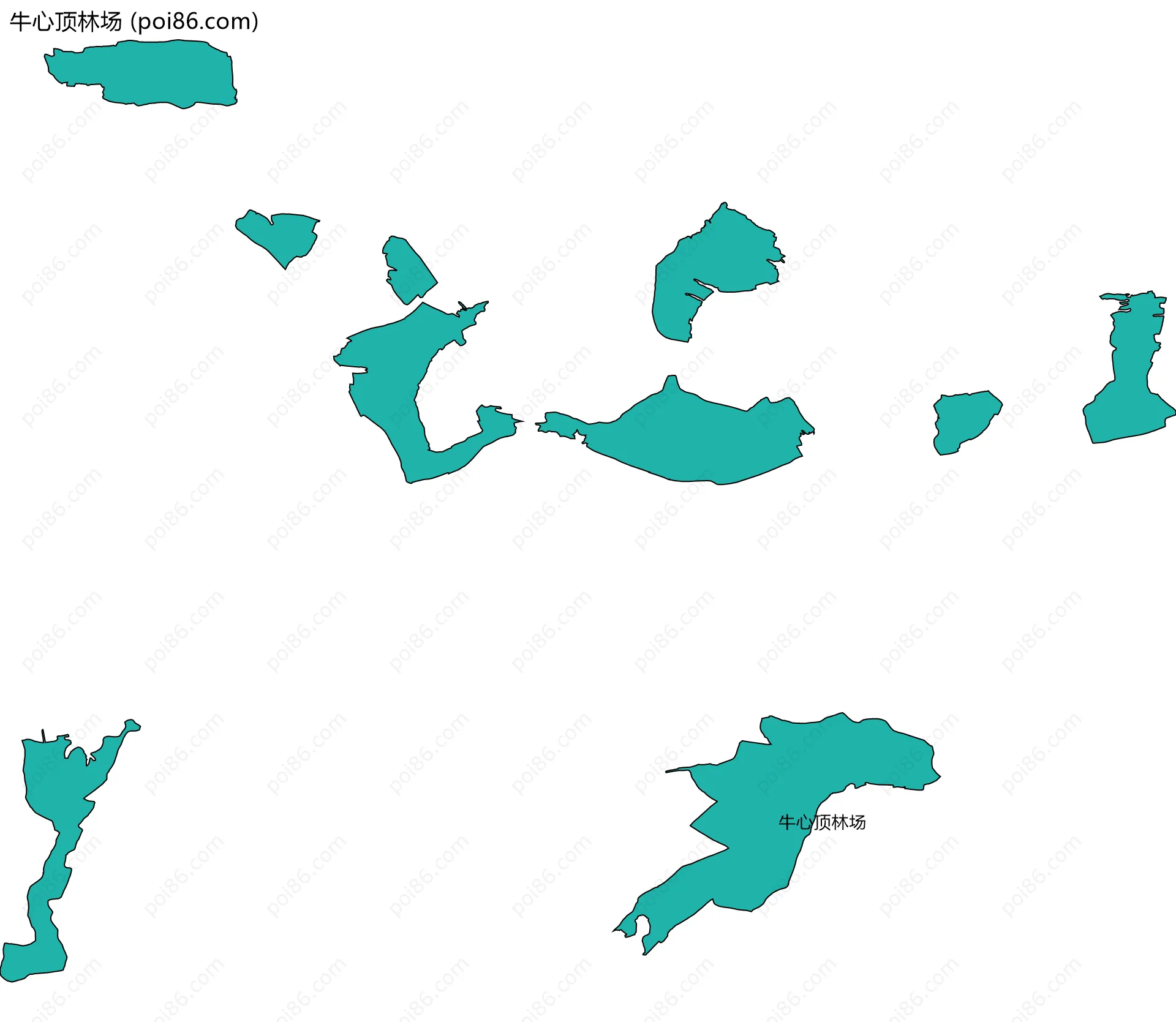 牛心顶林场边界地图