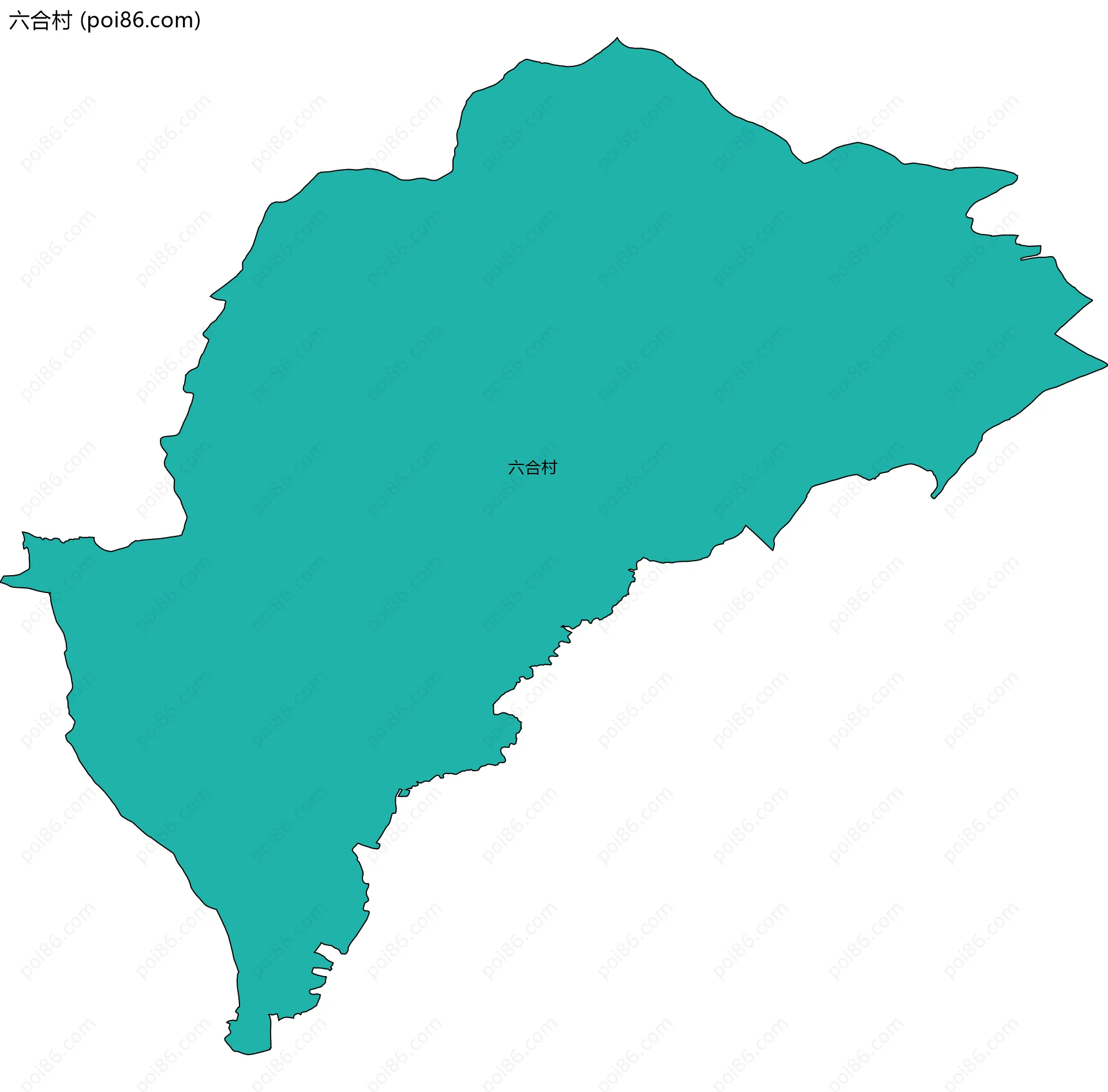 六合村边界地图