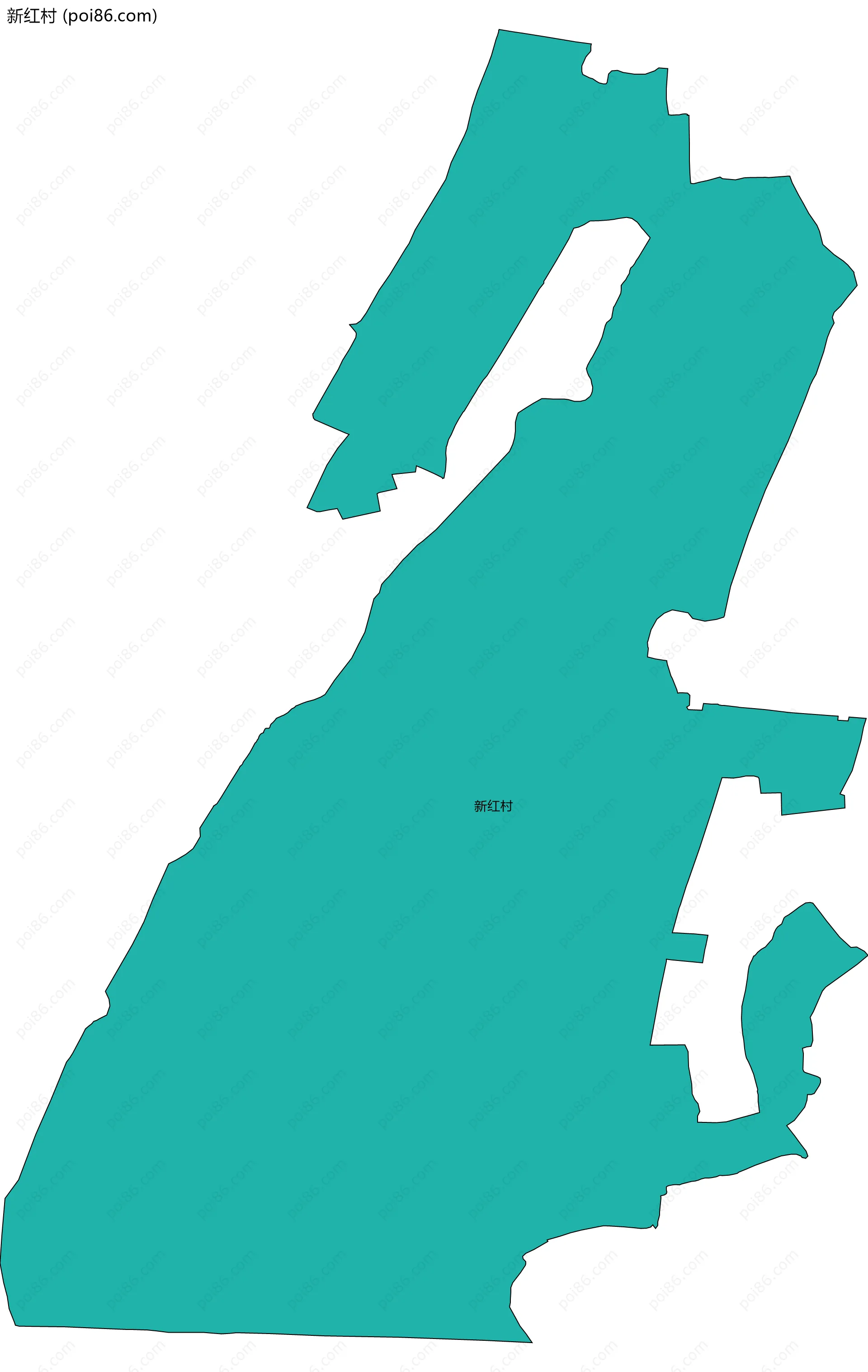 新红村边界地图