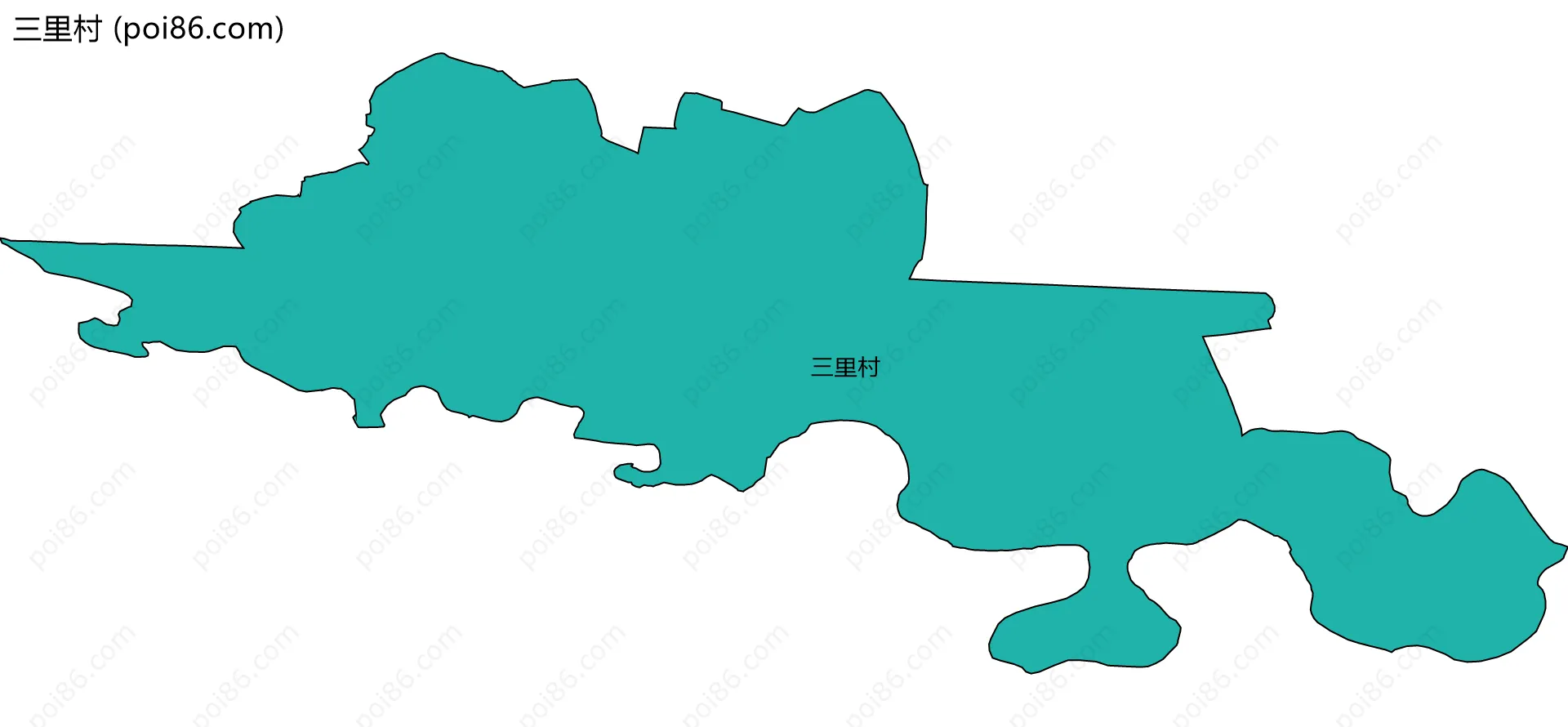 三里村边界地图