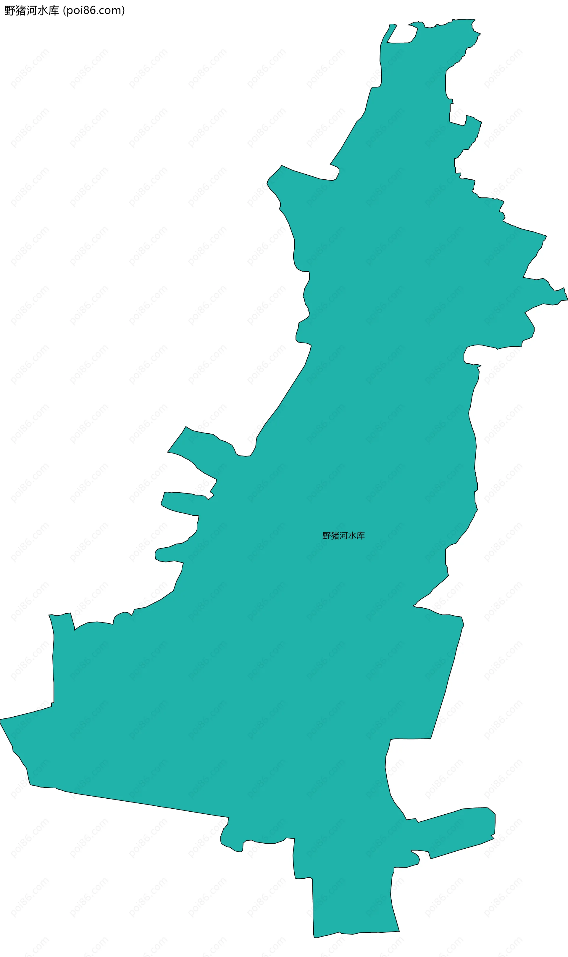 野猪河水库边界地图