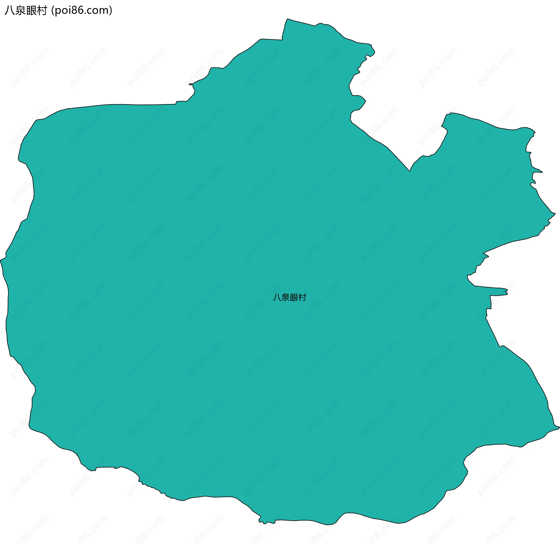 八泉眼村边界地图