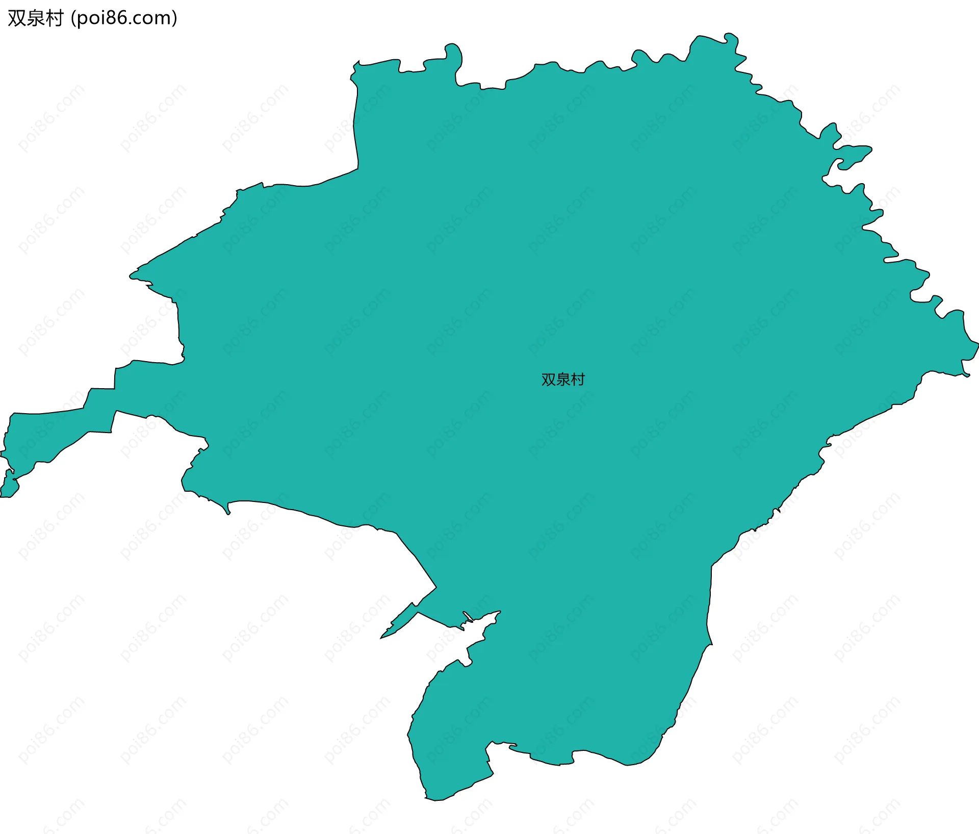 双泉村边界地图