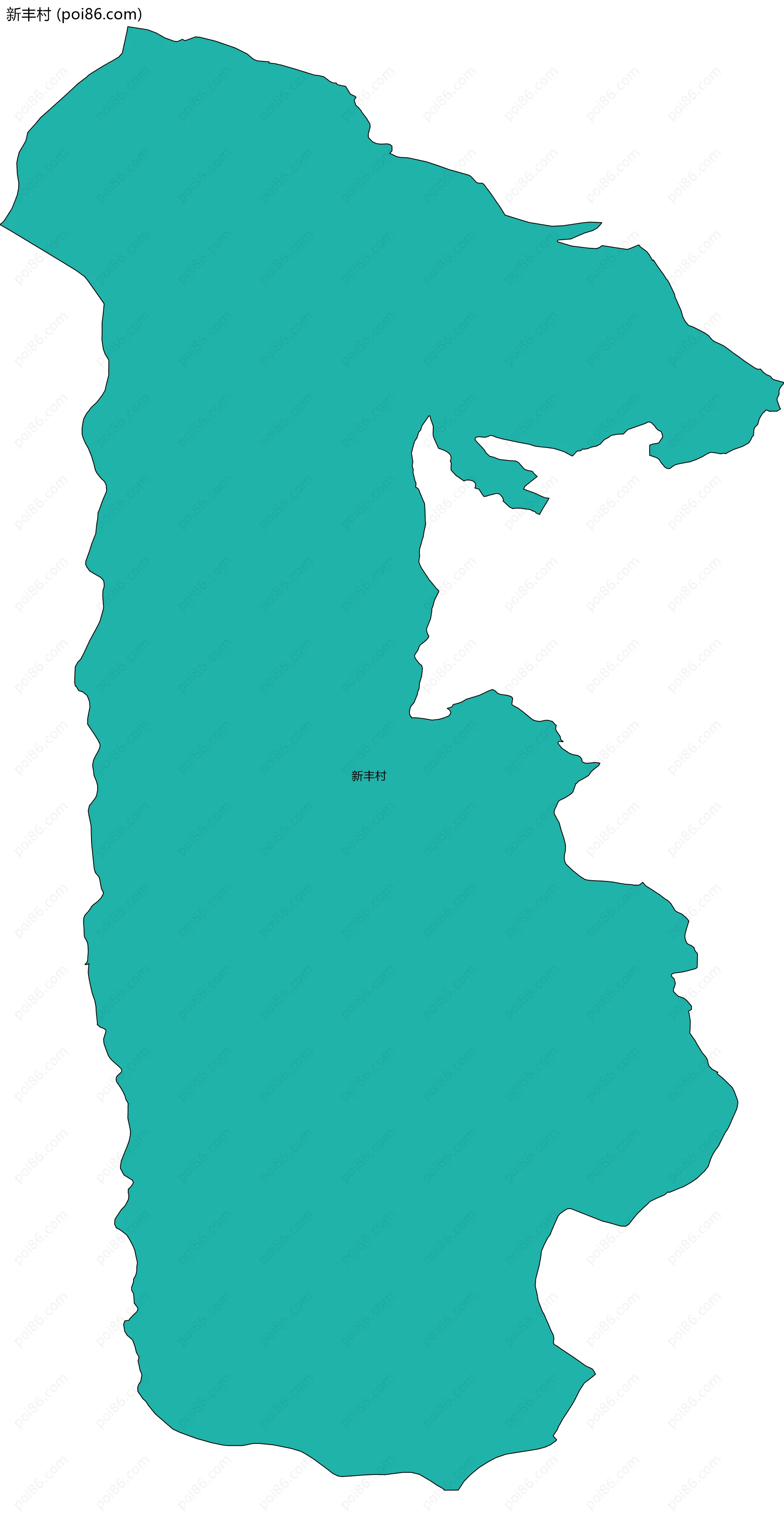 新丰村边界地图