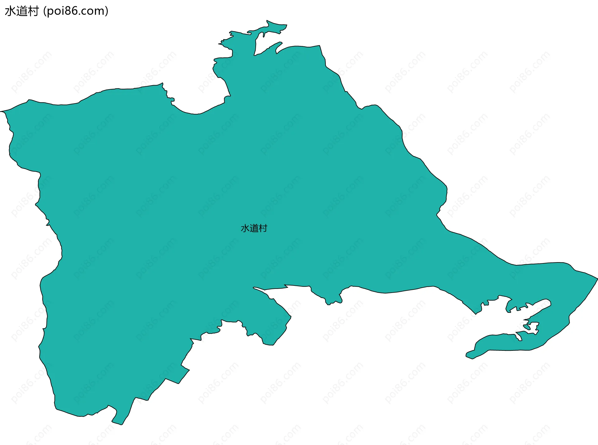 水道村边界地图