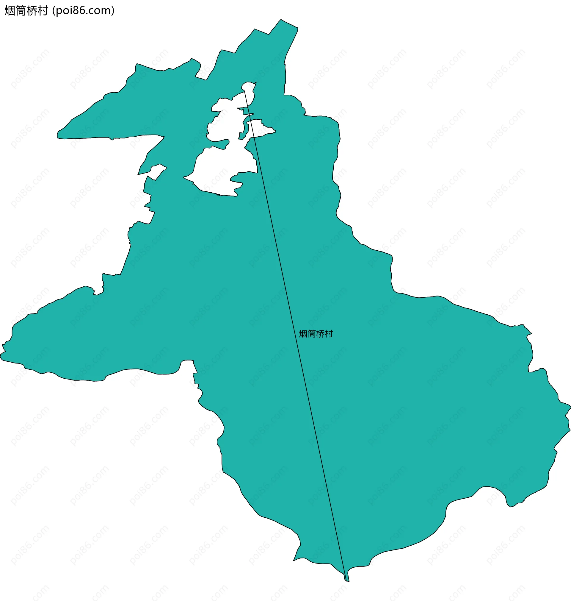 烟筒桥村边界地图