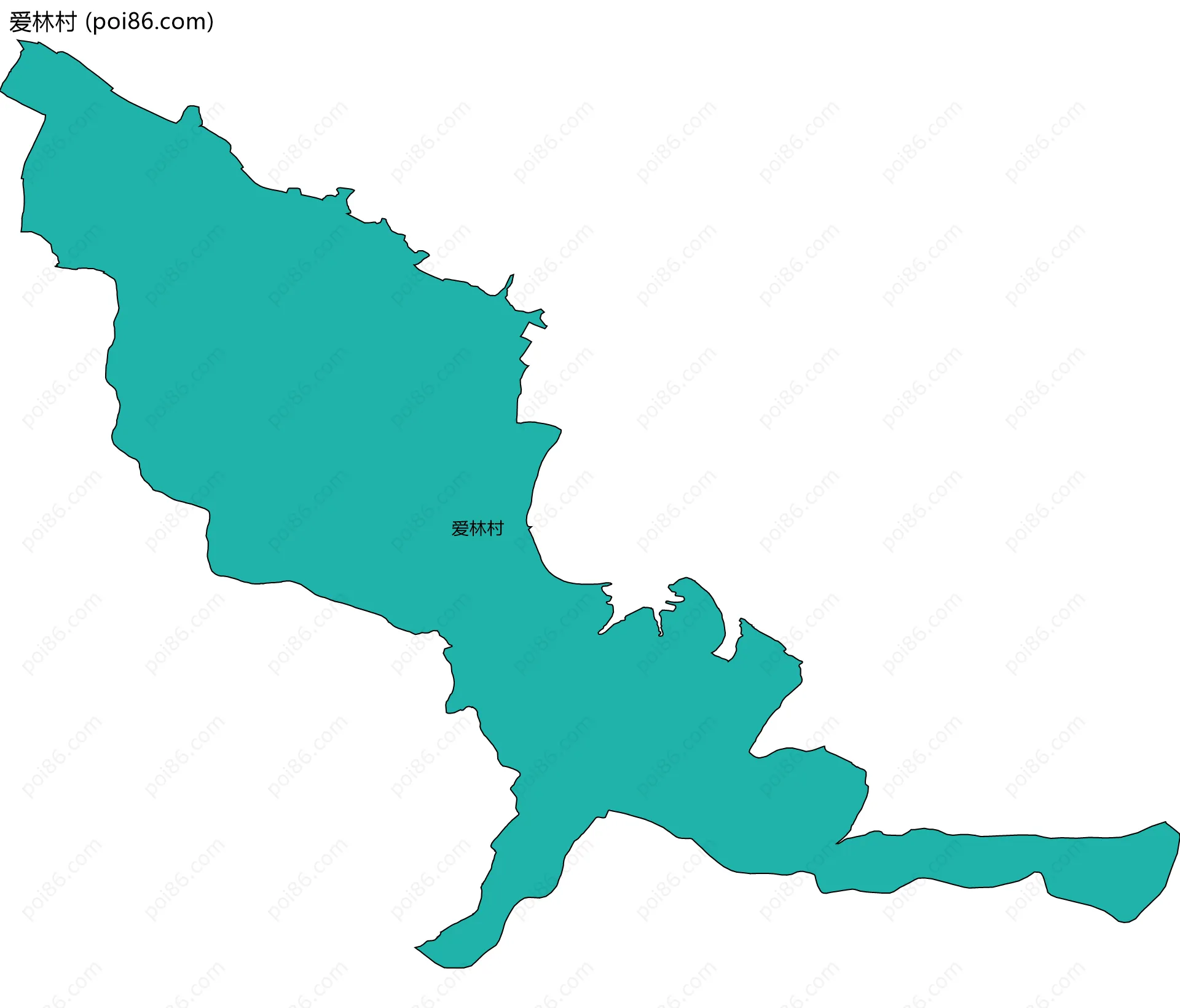 爱林村边界地图